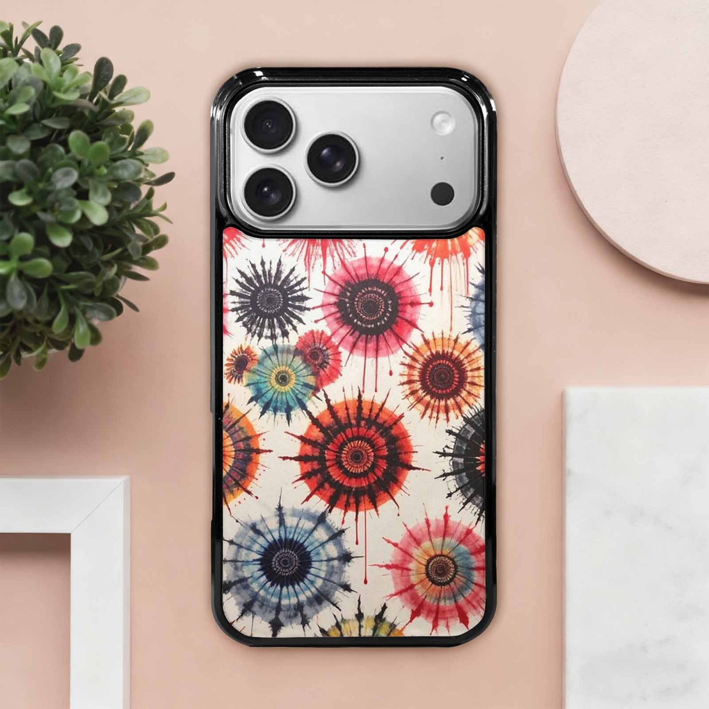 iPhone 17 Pro Max Case — Tie Dye Swirls Black Tie Dye, Custom Made Phone Cover