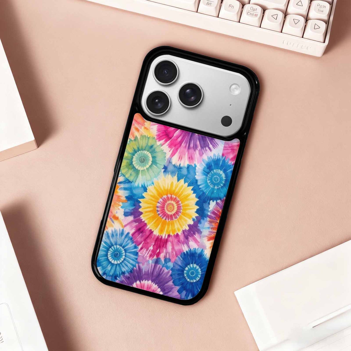 iPhone 17 Pro Case — Small Tie Dye Swirl Pattern Tie, Personalized Phone Case