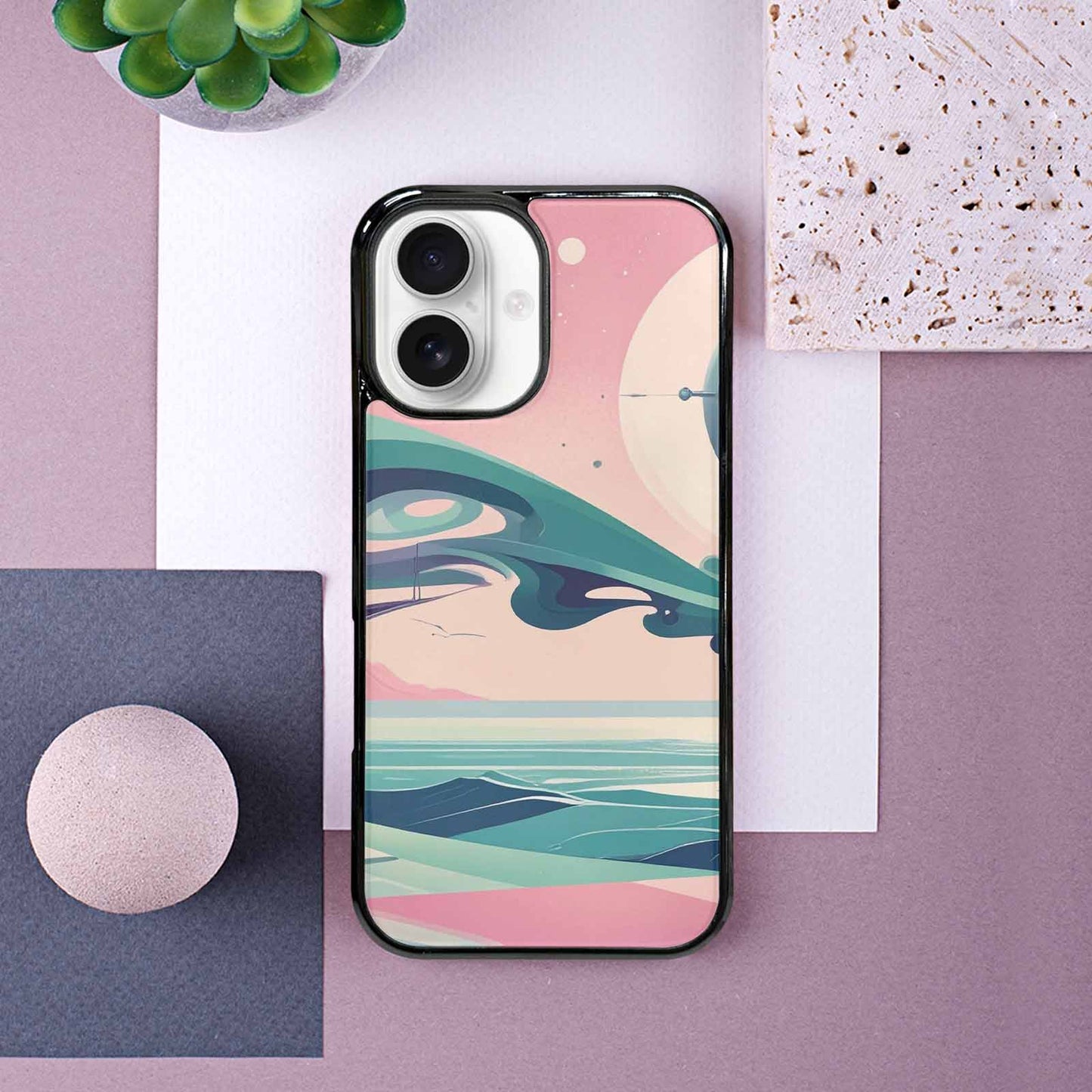 iPhone 16 Case — 1930s European Surrealist Art Style Dreamlike, Unique Phone Case Design