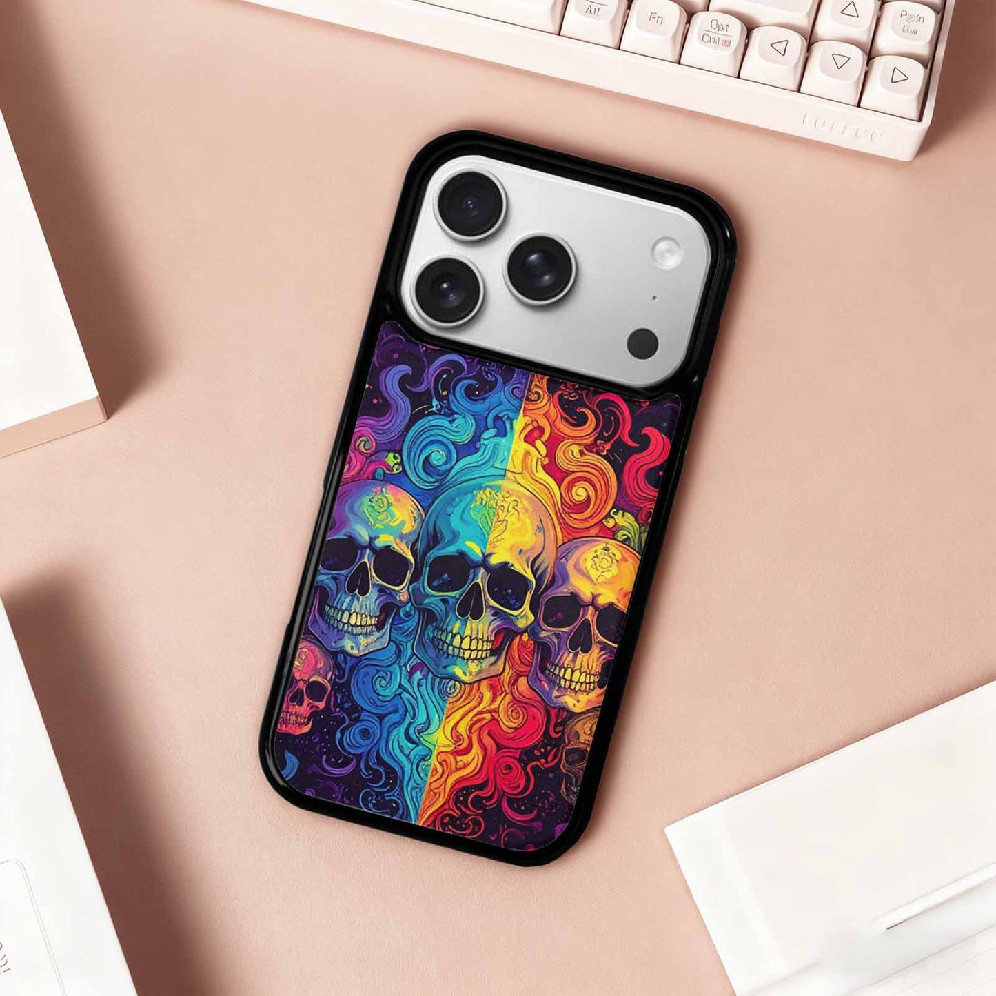 iPhone 17 Pro Case — Skull Dark Art Gothic Print Gothic, Customized Protective Case