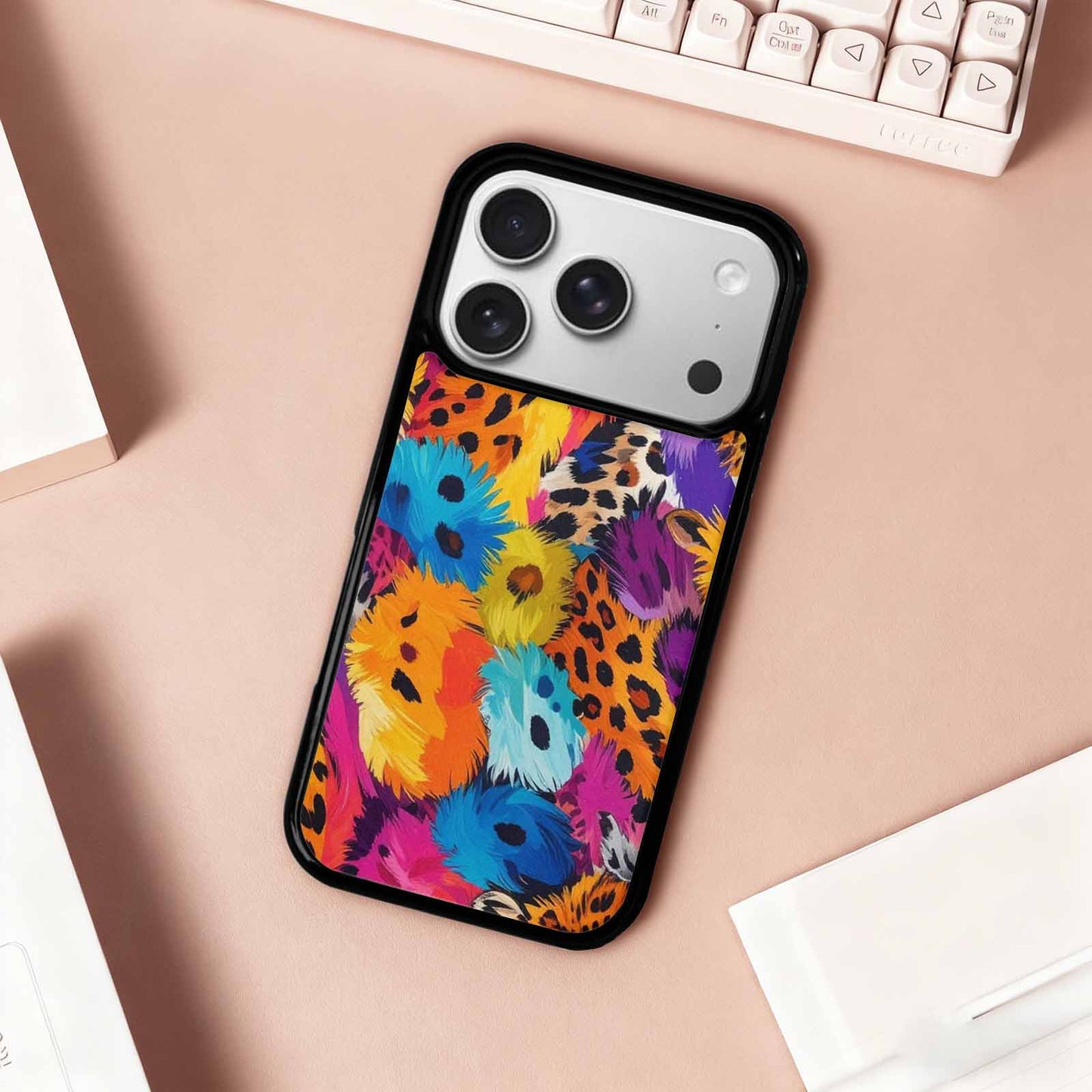 iPhone 17 Pro Case — Full Color Vibrant Animal Print Animal, Custom Art Phone Cover
