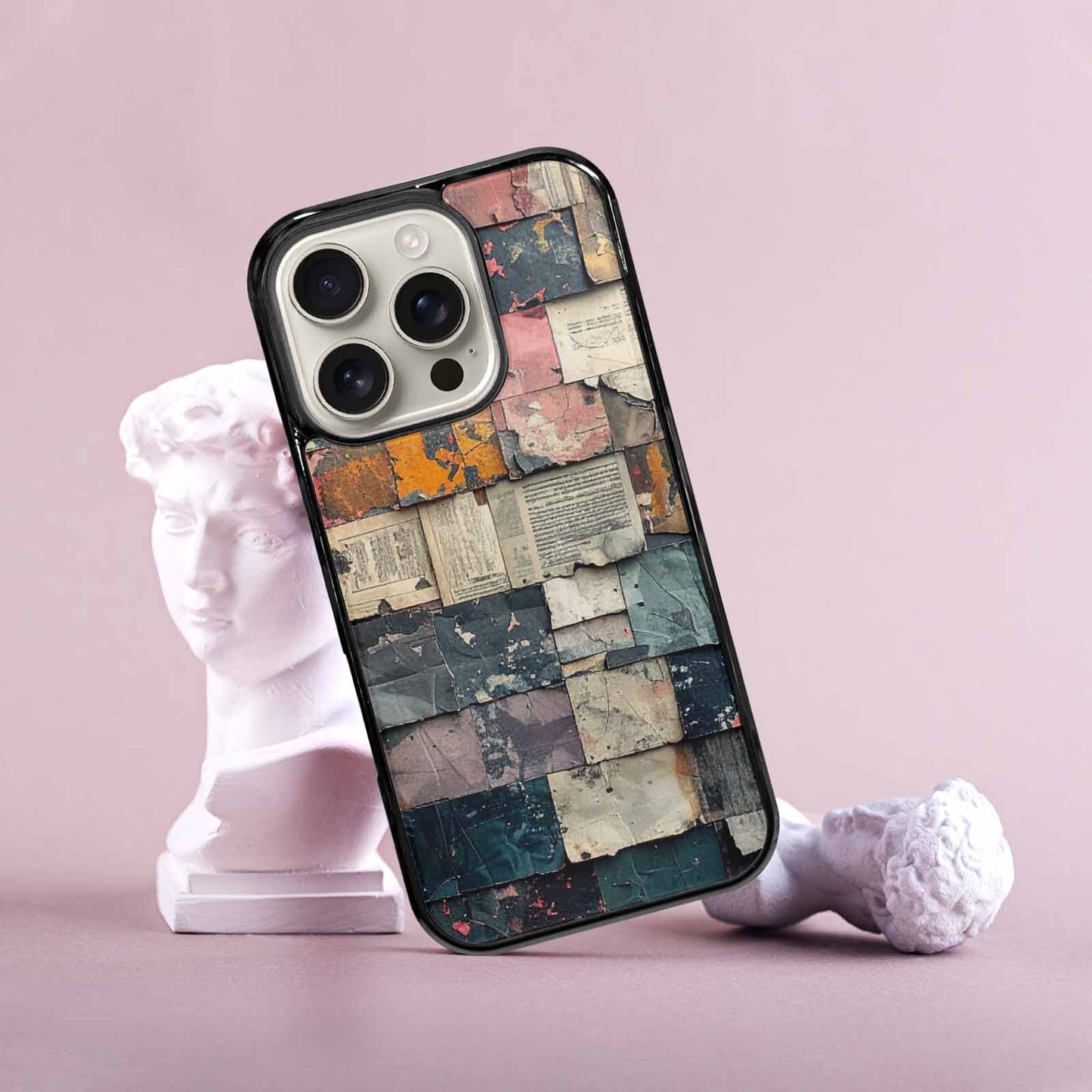 iPhone 16 Pro Case — Distressed Grunge Texture Pattern Hundreds Of, Custom Art Phone Cover
