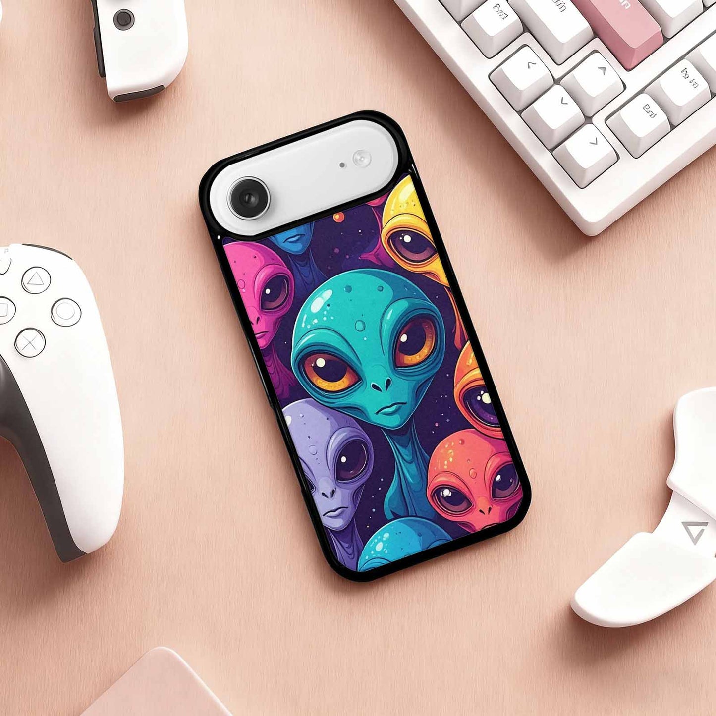 iPhone 17 Air Case — Alien Ufo Cartoon Art Pattern Alien, Personalized Phone Case