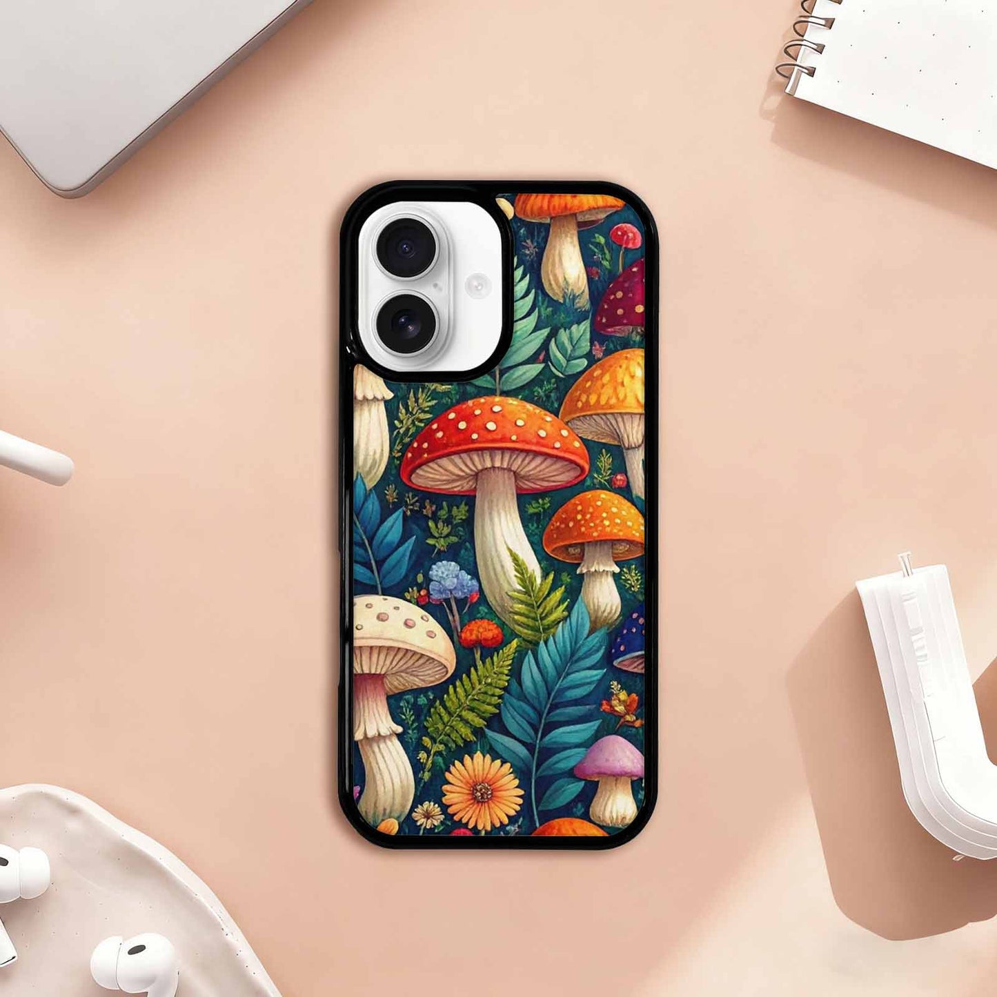iPhone 17 Case — Mushrooms Botanicalmushrooms P Ias Floral, Custom Made Phone Cover