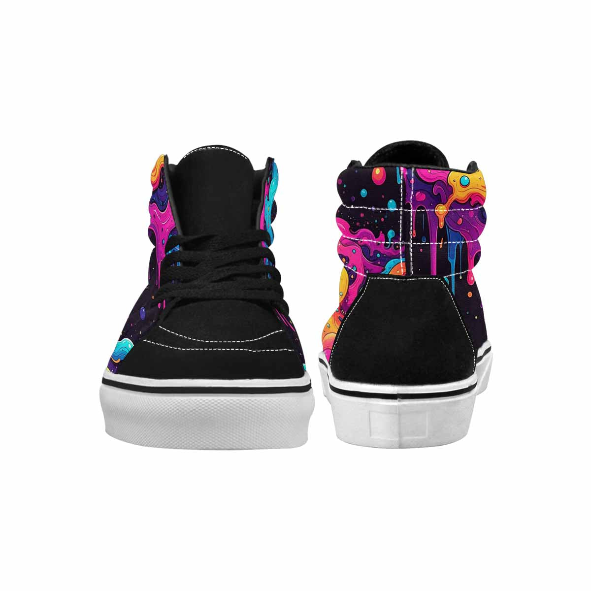 MEN'S Neon Drip Galaxy High Top Canvas Wallpaper Art Sneakers