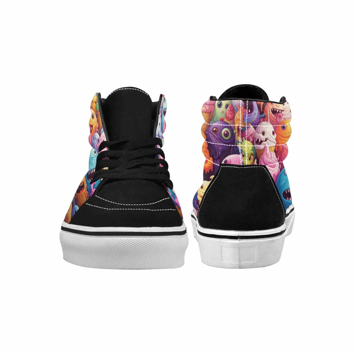 MEN'S Melting Ice Cream Monster High Top Canvas Cottagecore Sneakers