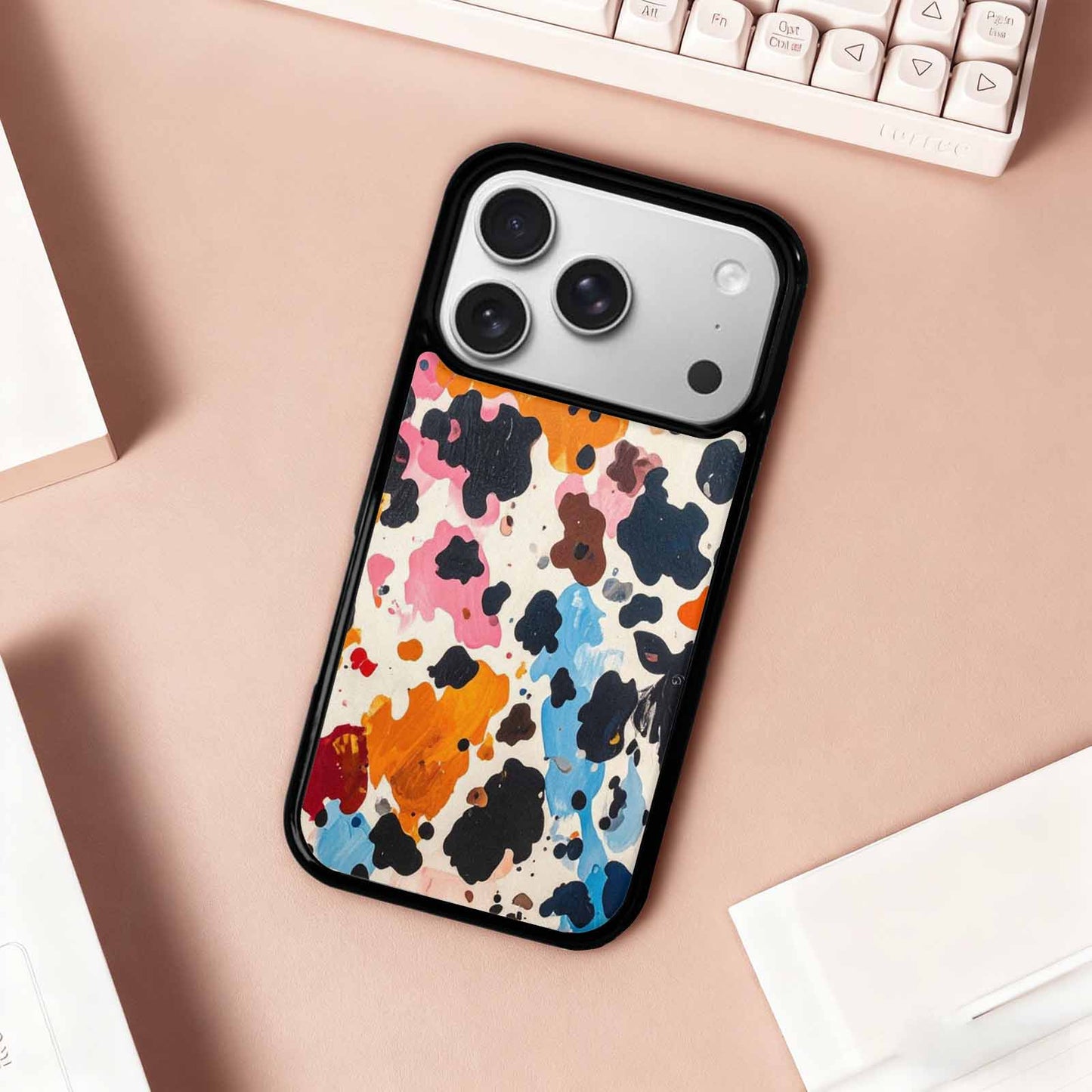 iPhone 17 Pro Case — Small Cow Animal Print Skin Animal, Custom Designed Case Cover