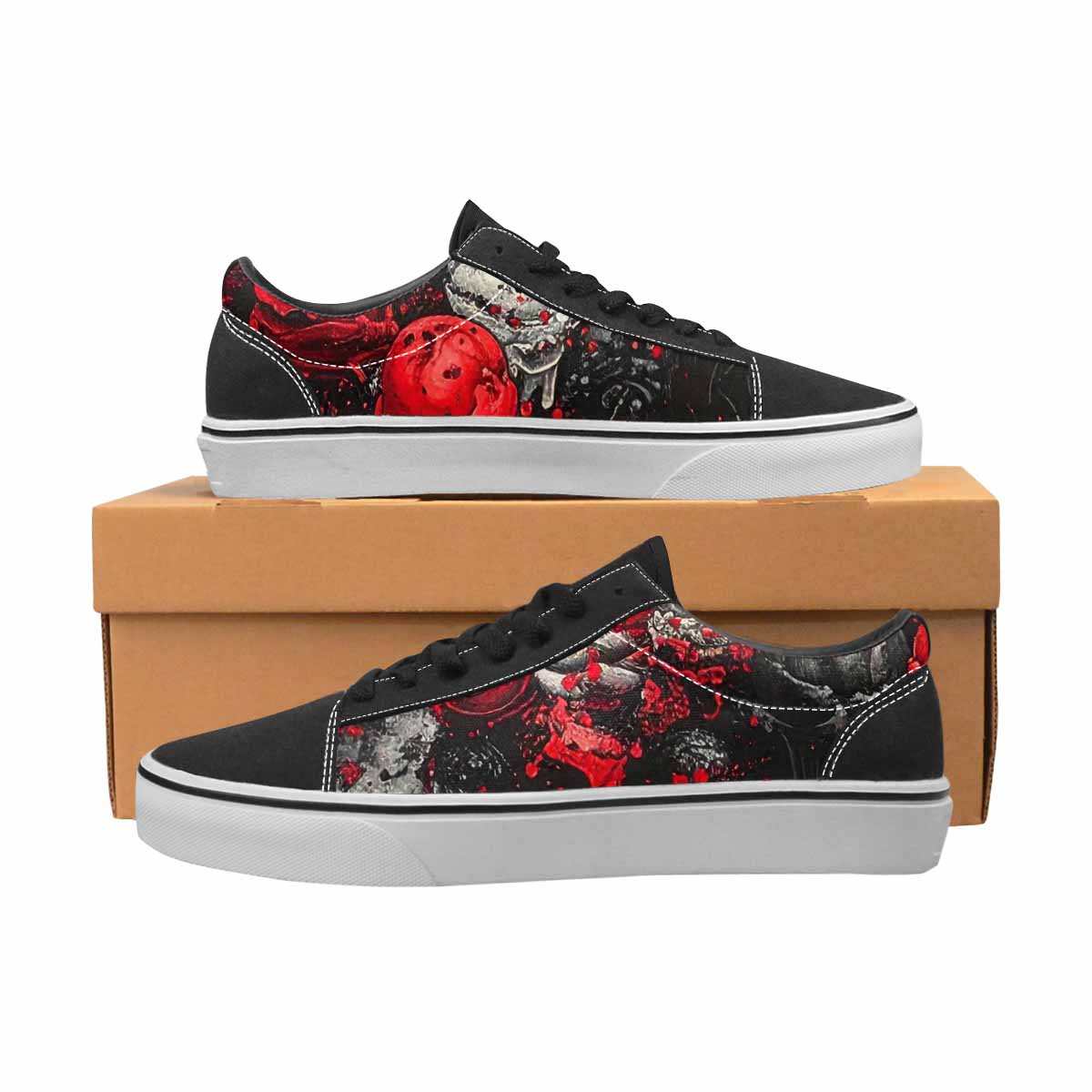 WOMEN'S Ice Cream Motif Lace-Up Canvas Dreamcore Custom Shoes