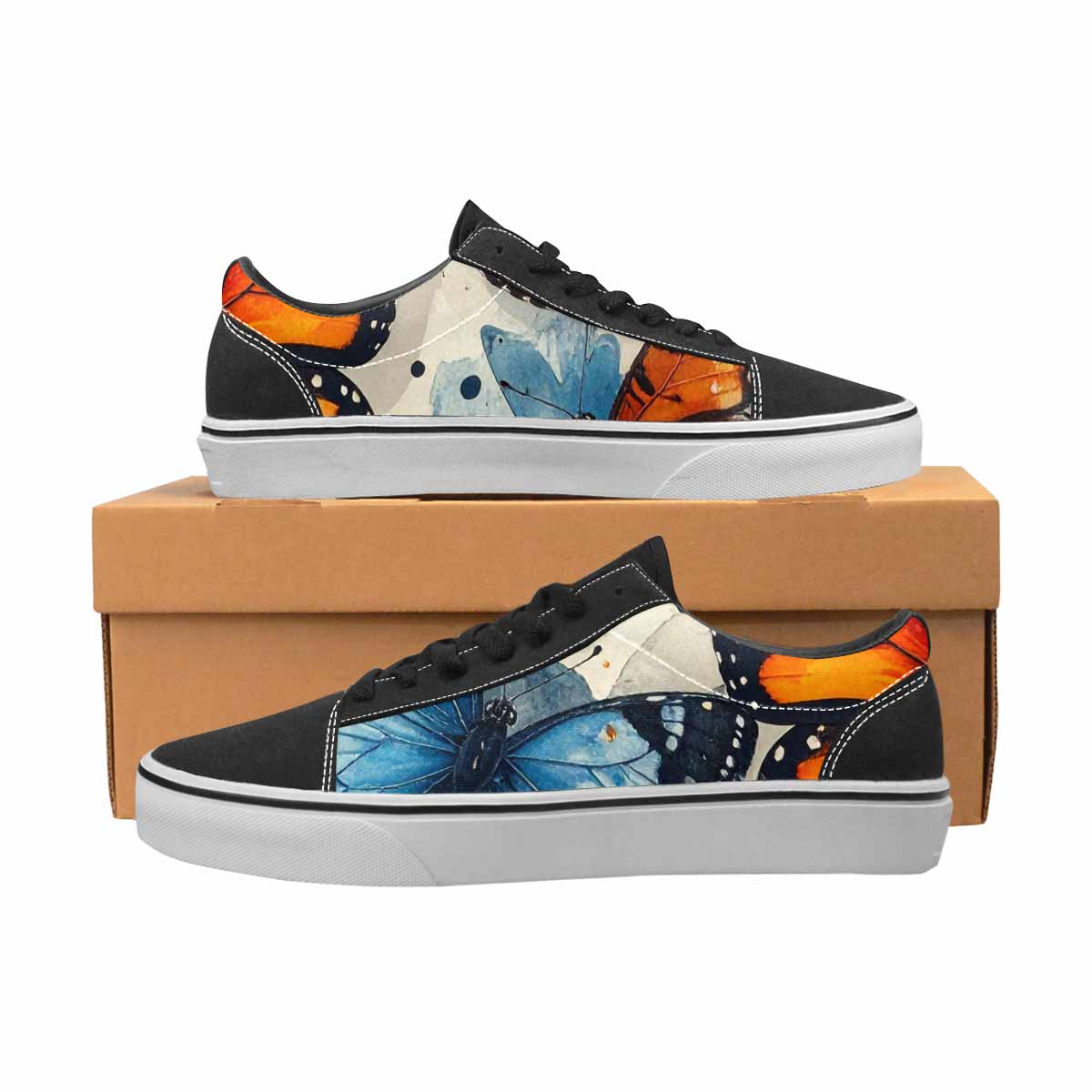 WOMEN'S Butterfly Wing Canvas Lace-Up Dreamcore Custom Sneakers