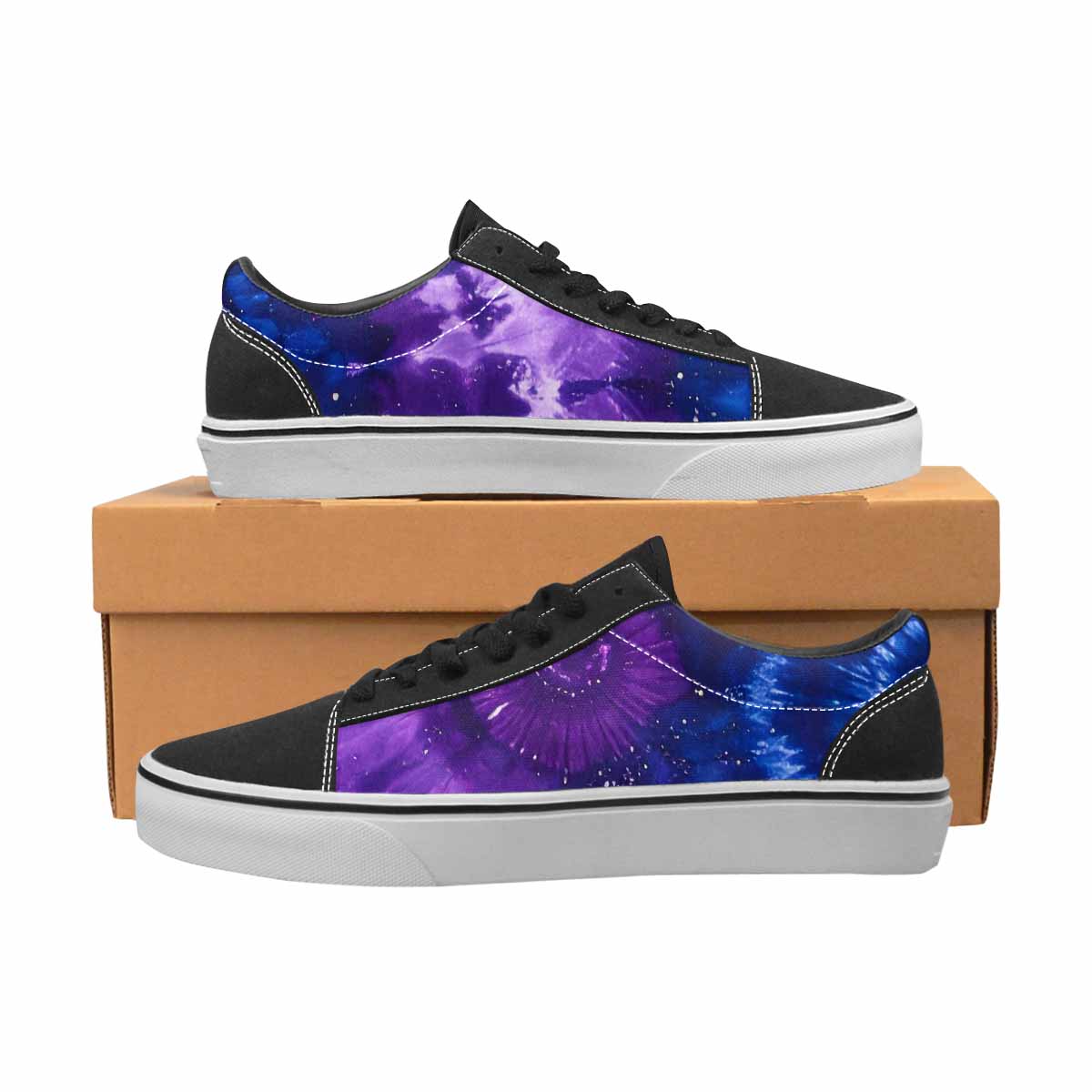 WOMEN'S Cosmic Tie Dye Canvas Lace-Up Dreamcore Custom Sneakers