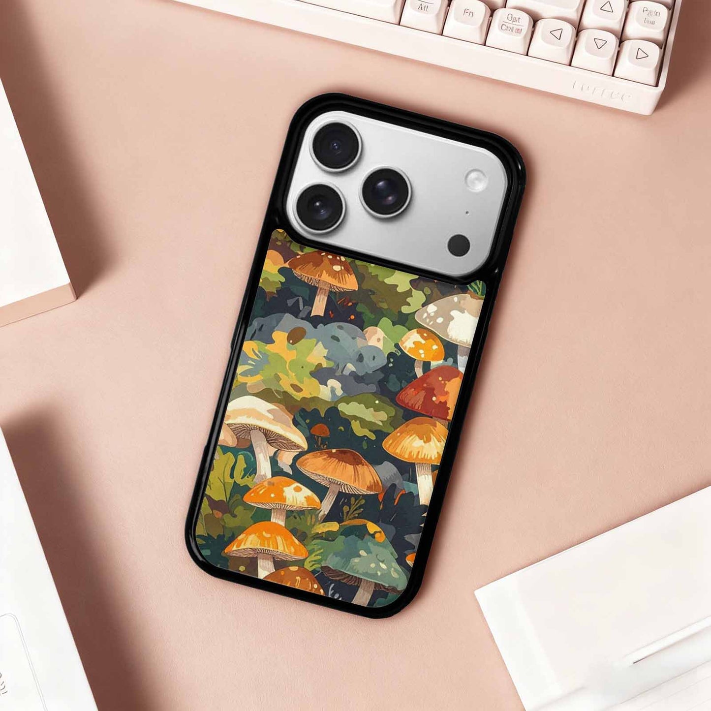 iPhone 17 Pro Case — Mushrooms Camomushrooms Patter Kto Camo, Custom Art Phone Cover