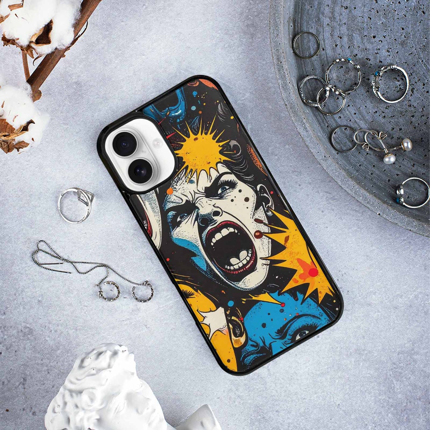 iPhone 16 Plus Case — Comic Book Scream Comic Book Scream, Original Design Phone Case