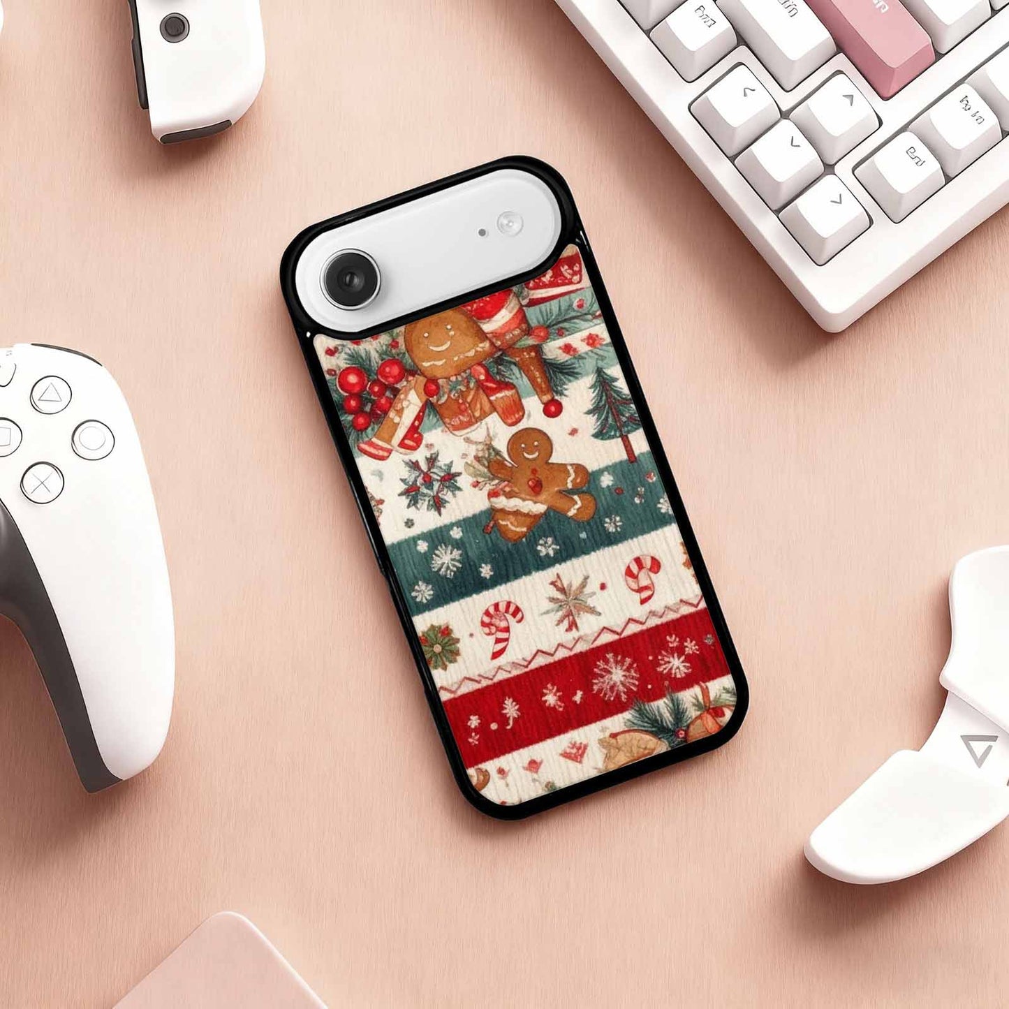 iPhone 17 Air Case — Small Christmas Holly Snowflake Candy Original, Custom Designed Case Cover