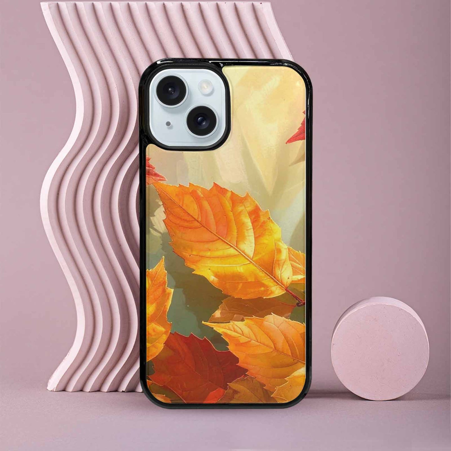iPhone 15 Case — Autumn Leaves, Custom Art Phone Cover
