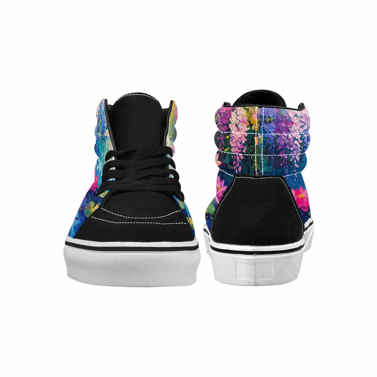 MEN'S Full Color Vibrant Monet High Top Canvas Melting Art Sneakers