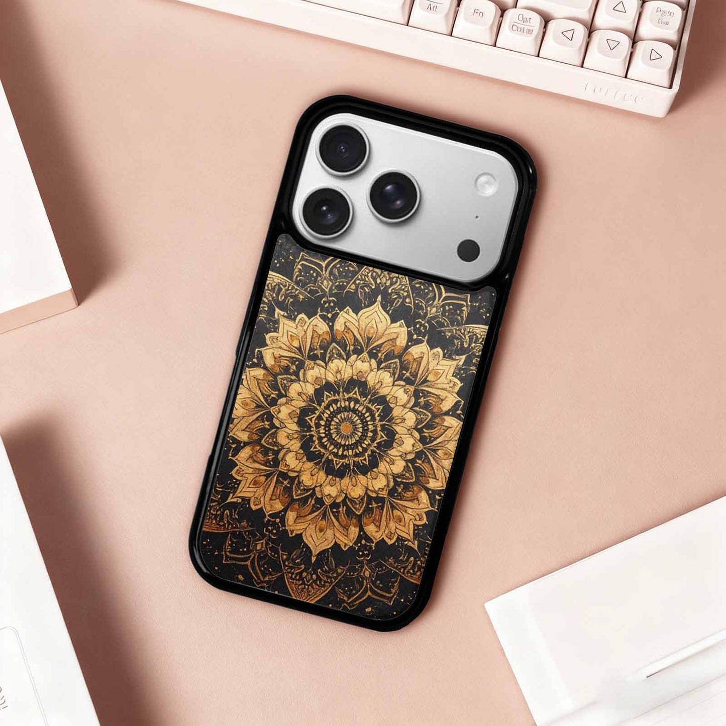 iPhone 17 Pro Case — Small Mandala Pattern Randomly Varying Floral, Custom Print Case Cover