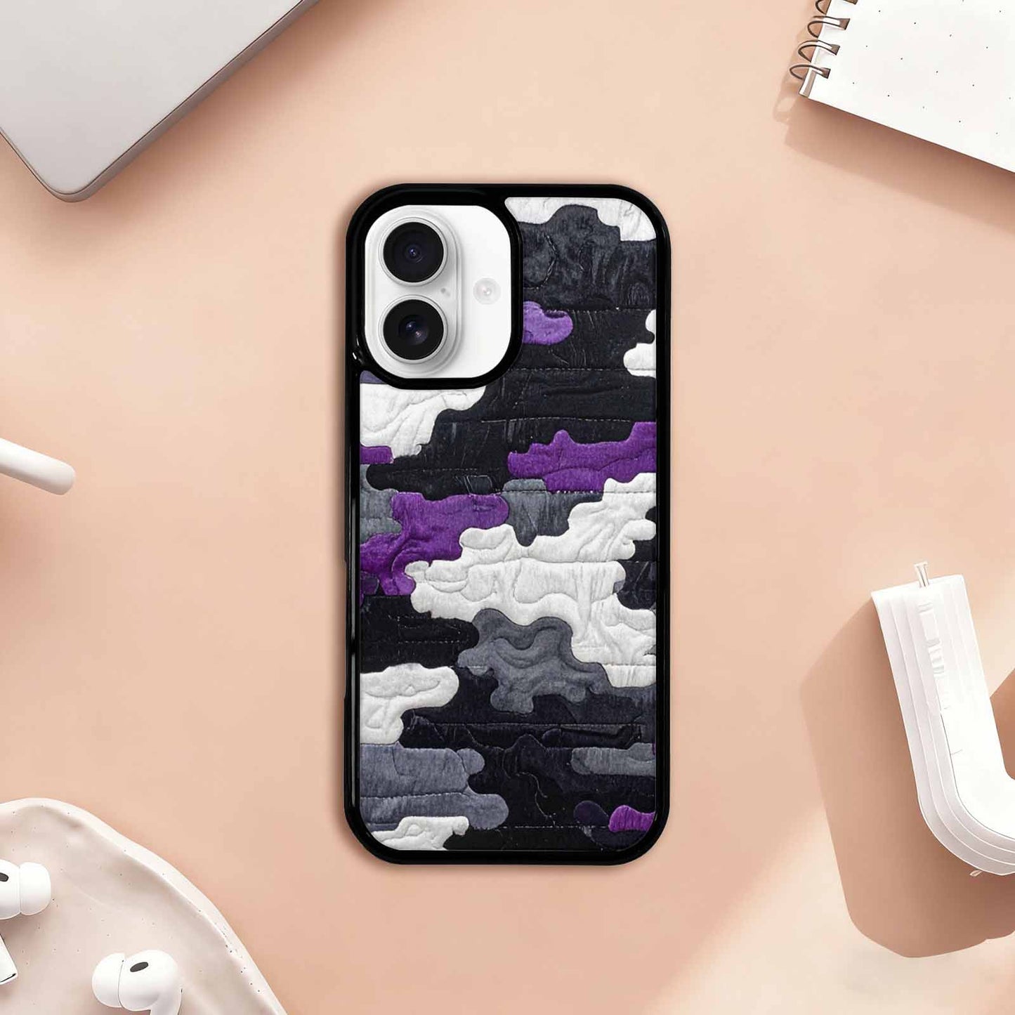 iPhone 17 Case — Vivid Camo Asexual Camo, Custom Printed Phone Case