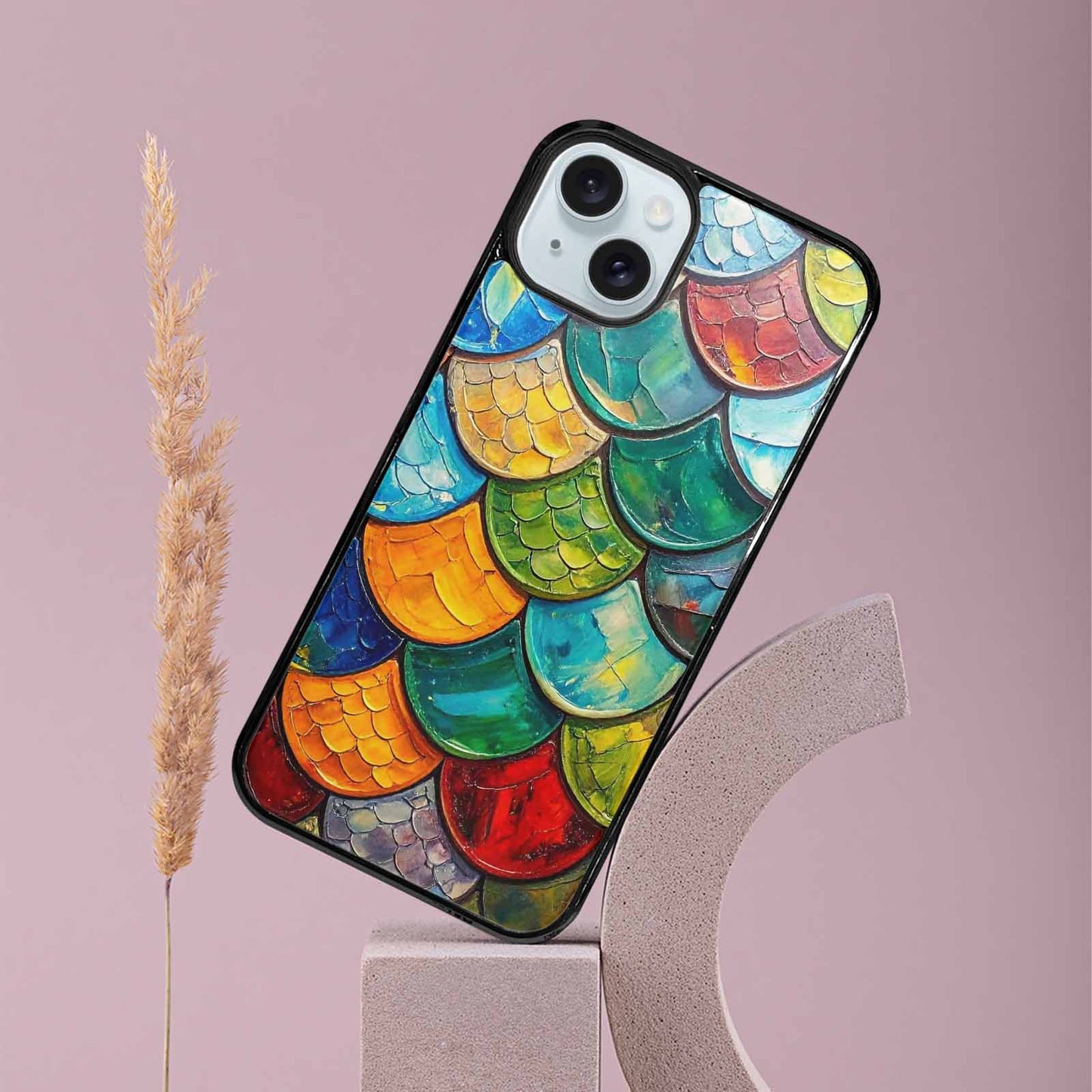 iPhone 15 Plus Case — Reptile Scale Full Color Vibrant Reptile, Personalized Phone Case