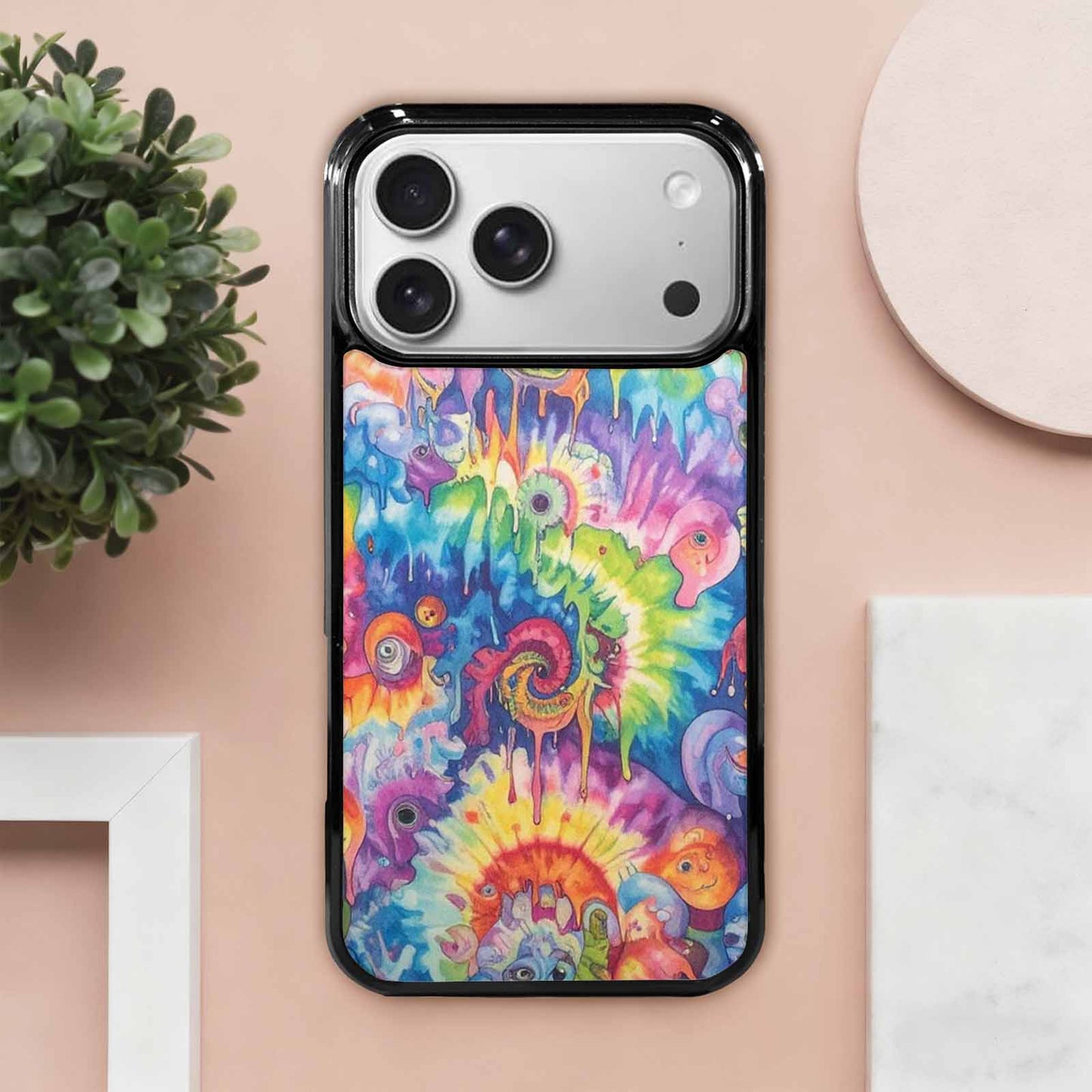 iPhone 17 Pro Max Case — Aliens Tie Dyemelting Aliens Tie Dye, Custom Made Phone Cover