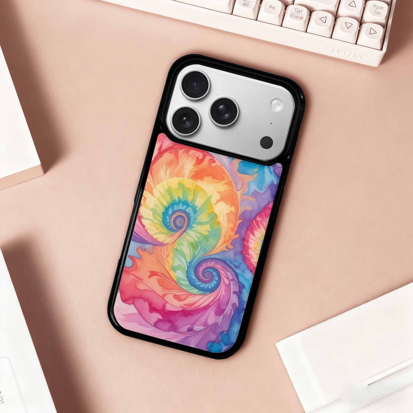 iPhone 17 Pro Case — Tie Dye Swirls Tie Dye Tie, Custom Made Phone Cover