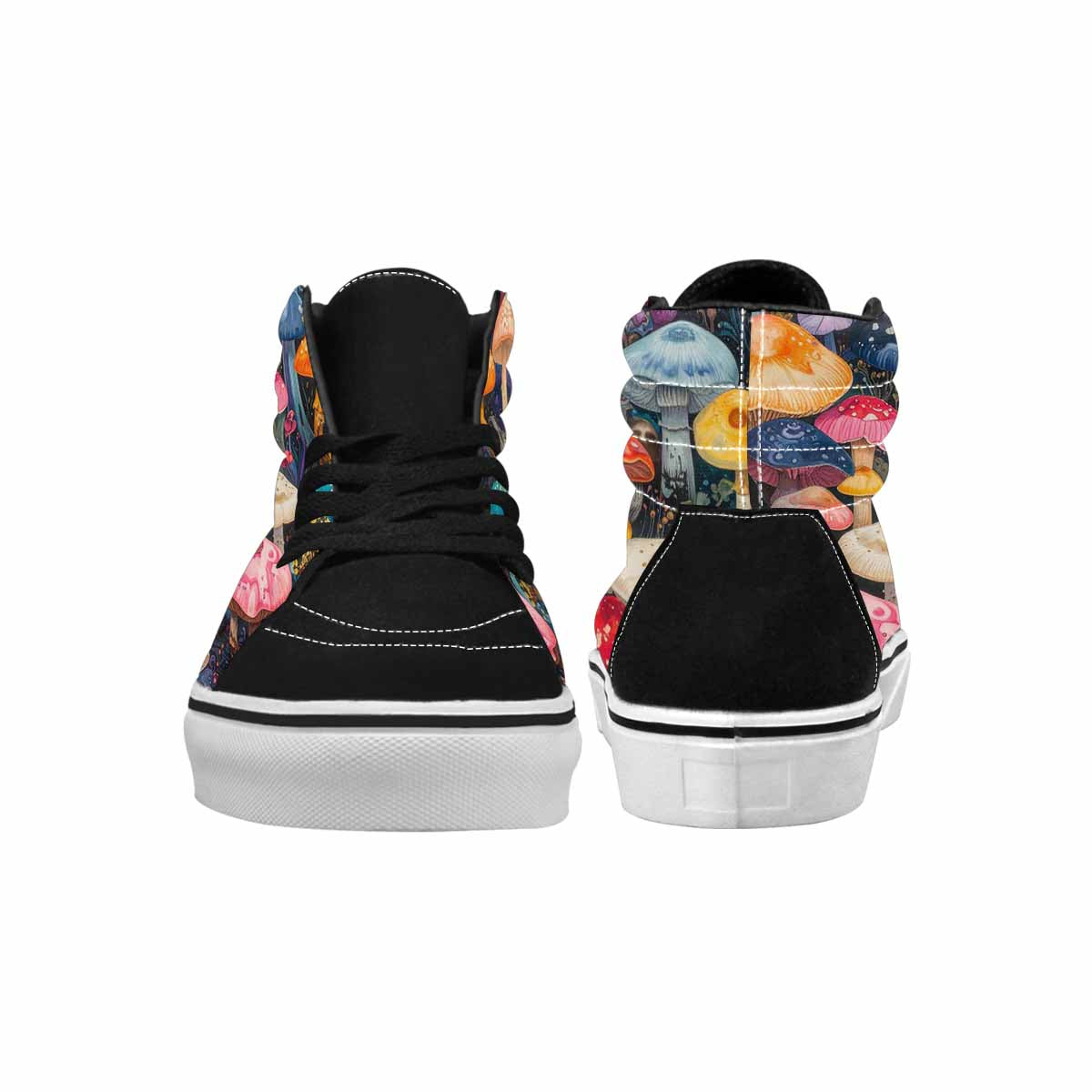 MEN'S Mushrooms High Top Canvas Wallpaper Art Custom Sneakers