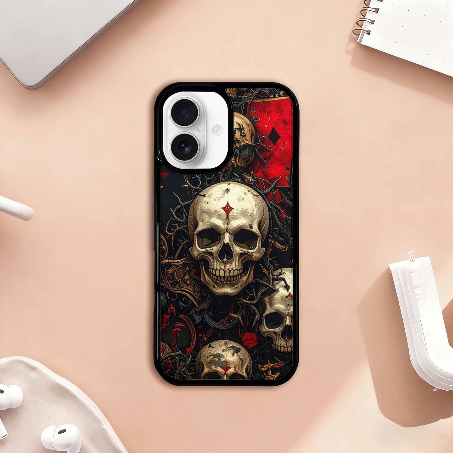iPhone 17 Case — Skull Dark Art Gothic Print Gothic, Custom Art Phone Cover