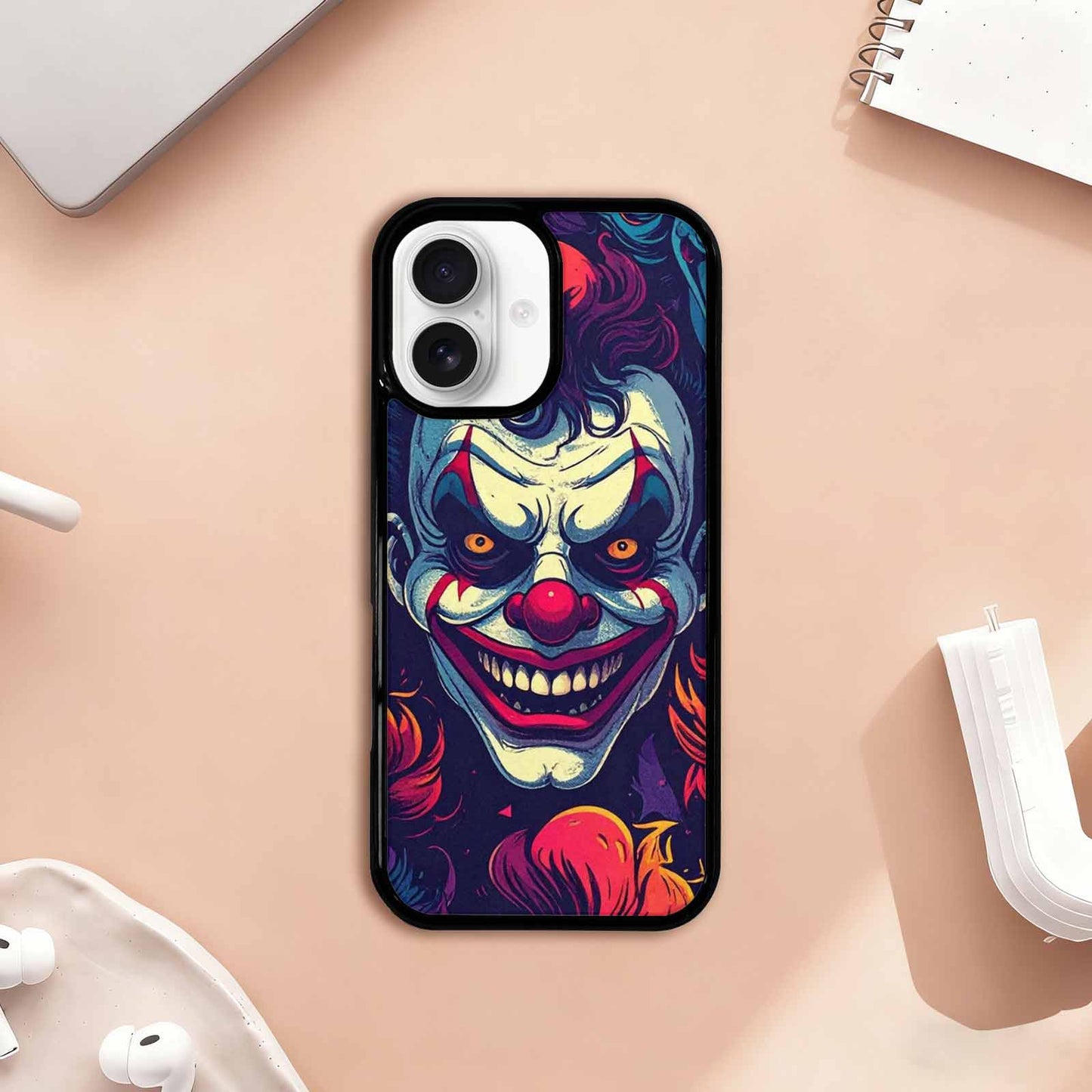 iPhone 17 Case — Evil Clowns Heads Faces Cartoon Cute, Custom Art Phone Cover