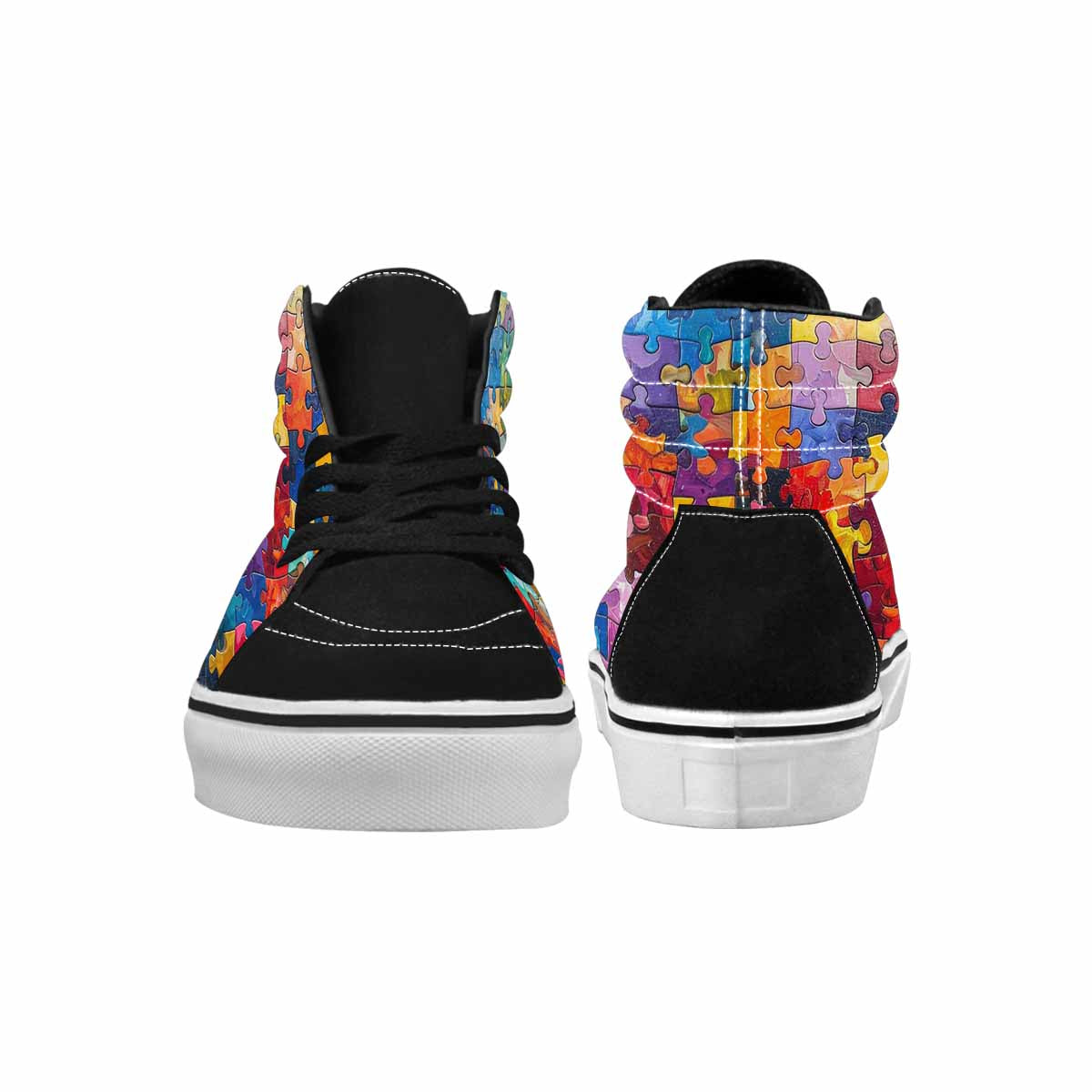 MEN'S Autism Puzzle Pieces High Top Canvas Dreamlike Custom Shoes