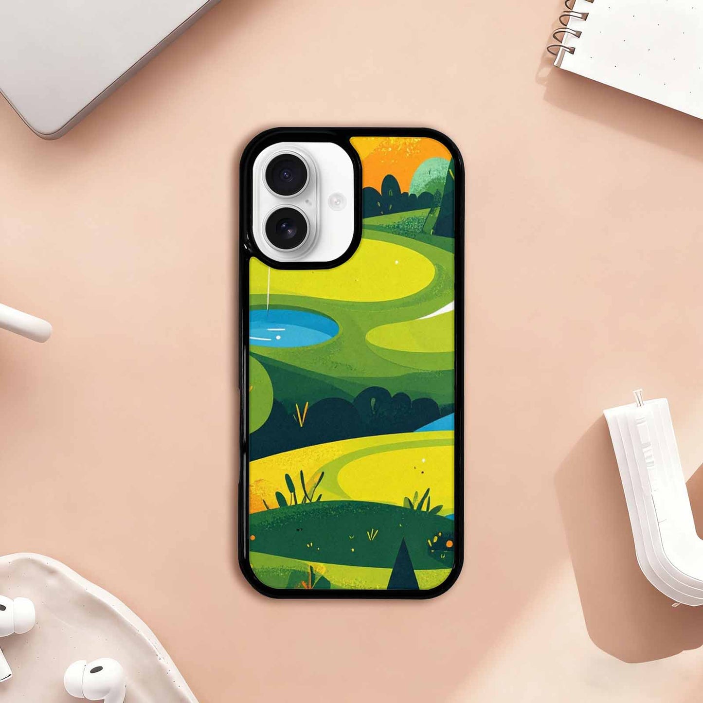 iPhone 17 Case — Golf Cartoon Art Pattern Cartoon Cute, Custom Printed Phone Case
