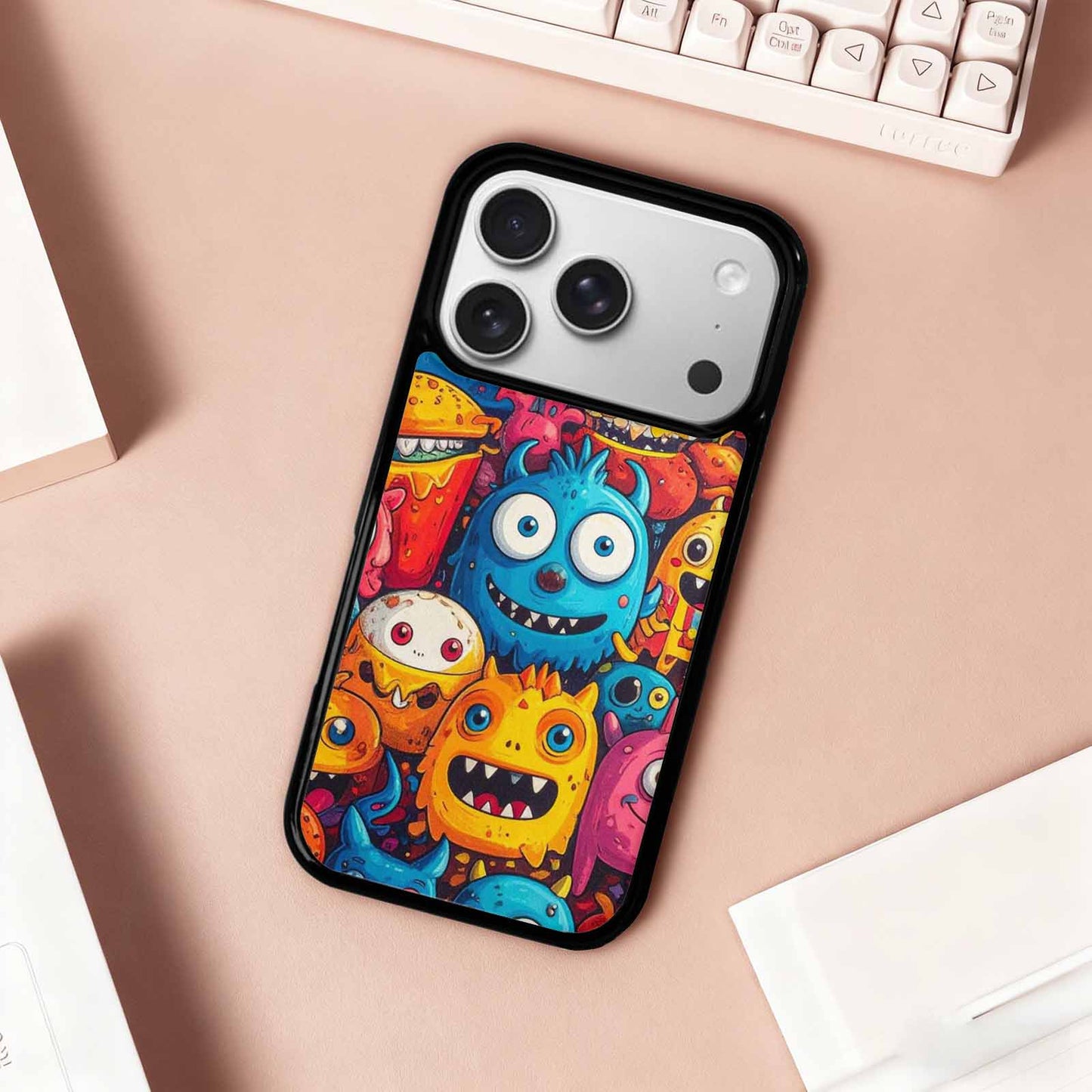 iPhone 17 Pro Case — Small Cartoon Monster Character Pattern Cartoon, Customized Protective Case