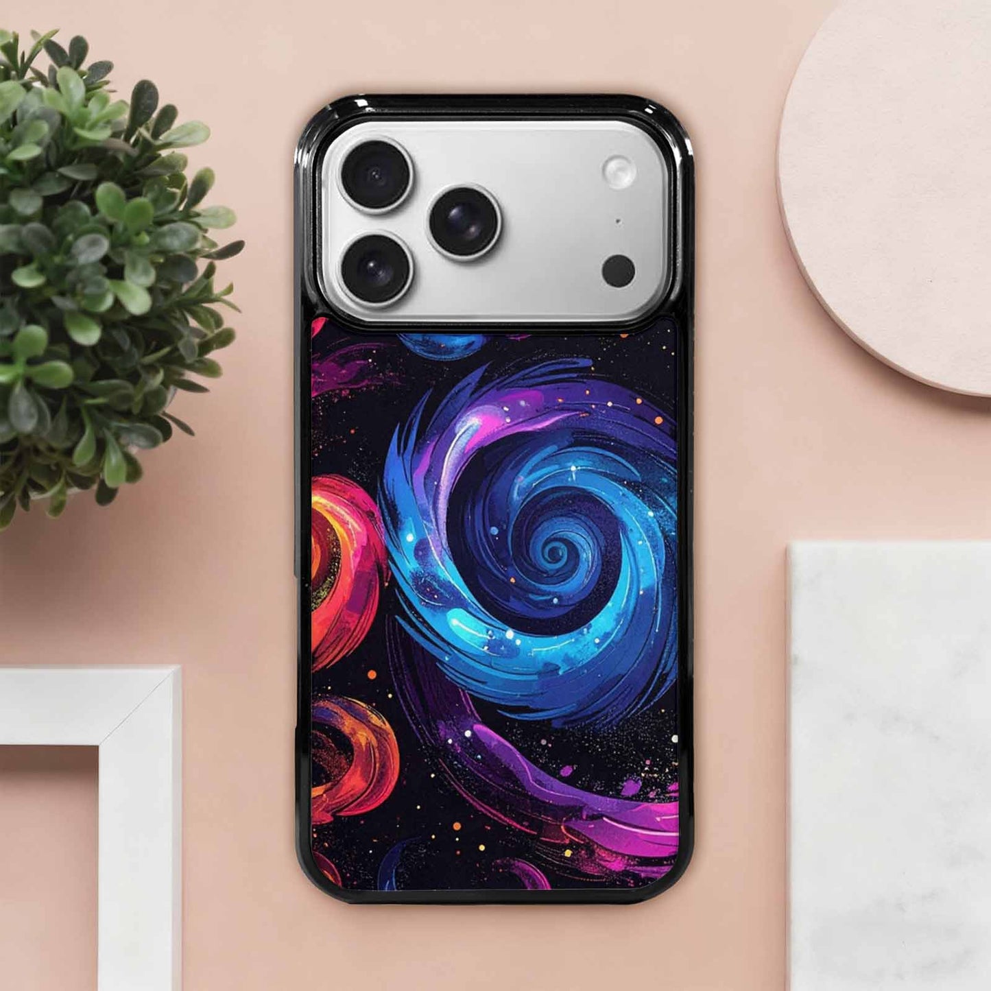 iPhone 17 Pro Max Case — Rose Galaxy Art Seamless Galaxy Space, Custom Phone Case