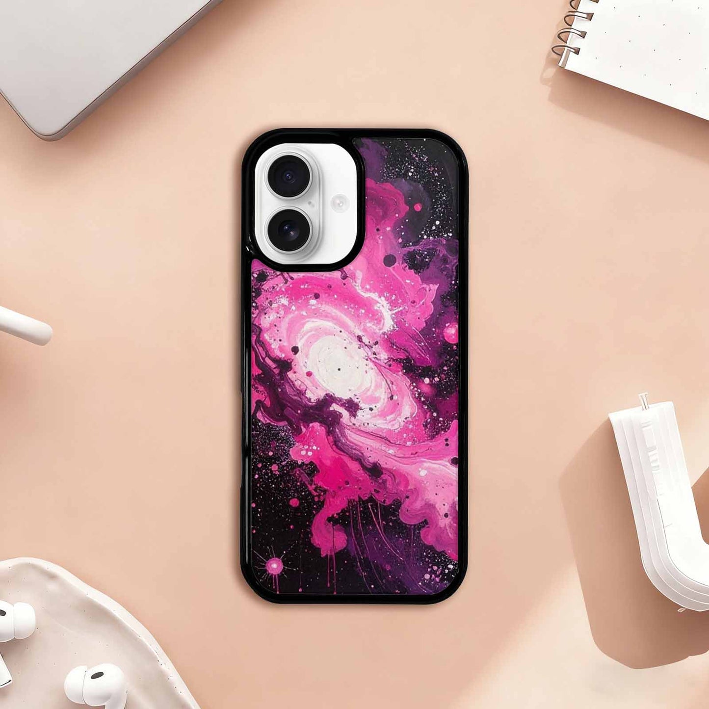 iPhone 17 Case — Galaxy Nebula Black & Galaxy Space, Custom Made Phone Cover