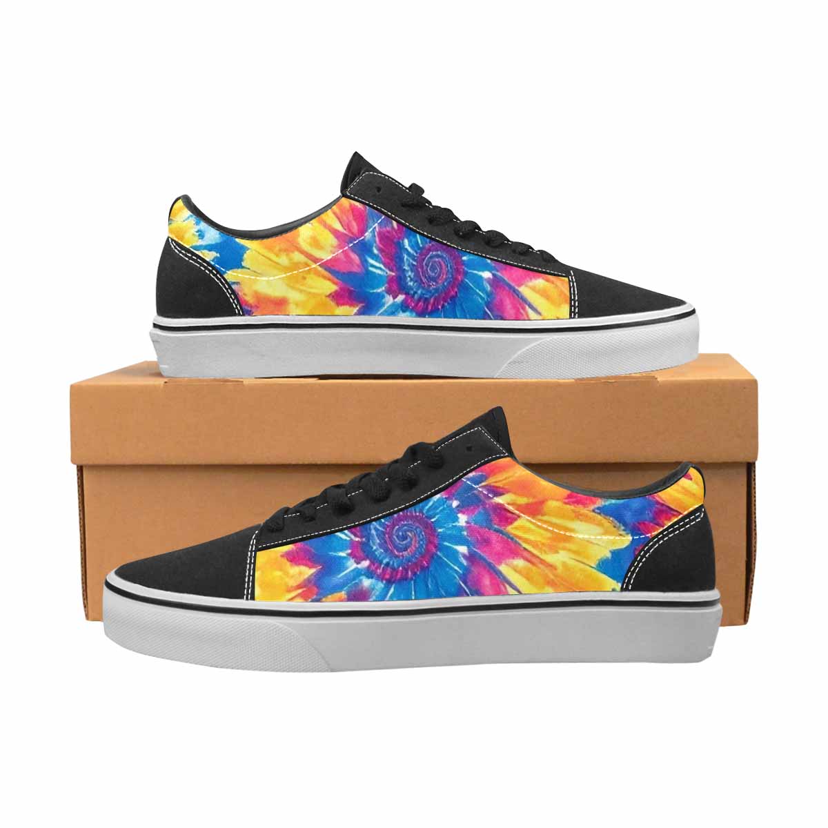 WOMEN'S Tie Dye Swirl Canvas Lace-Up Vivid Shoes