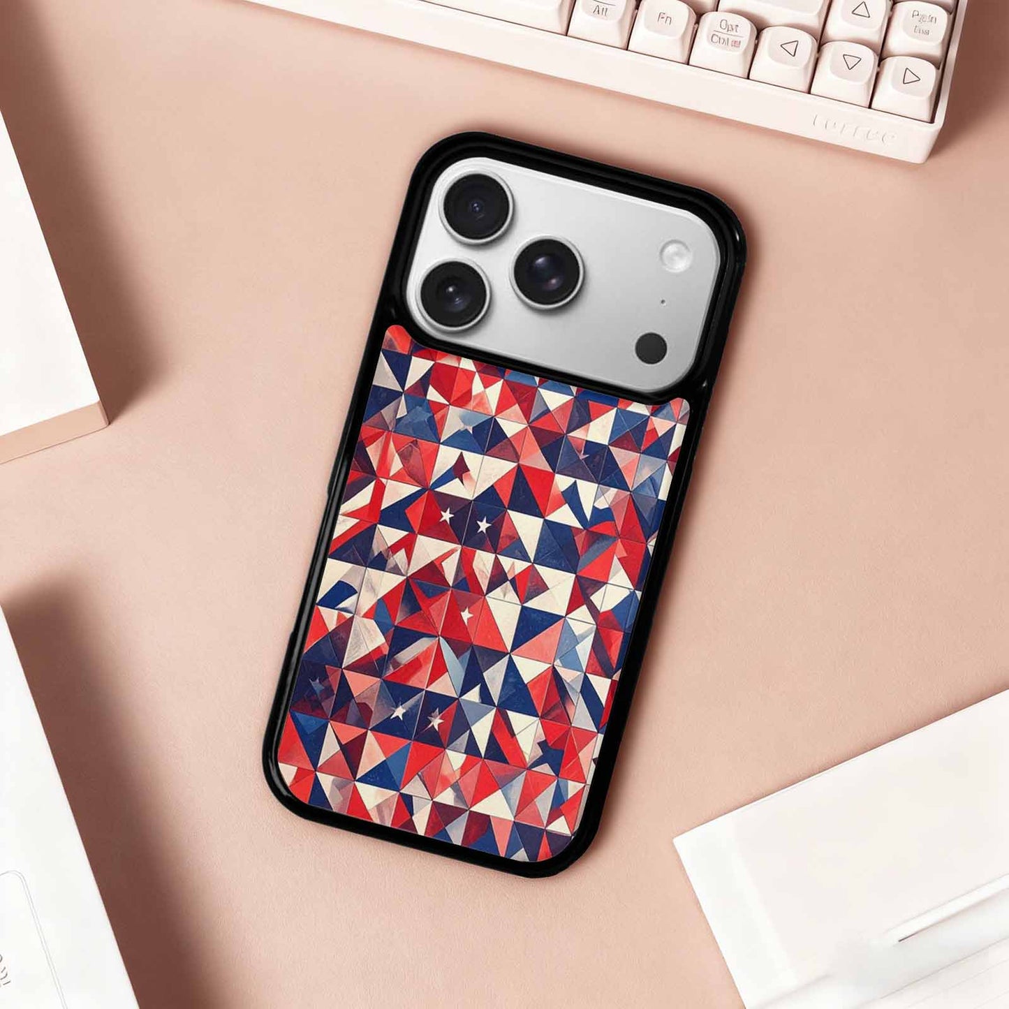 iPhone 17 Pro Case — Small American Flag Stars And Galaxy, Custom Made Phone Cover
