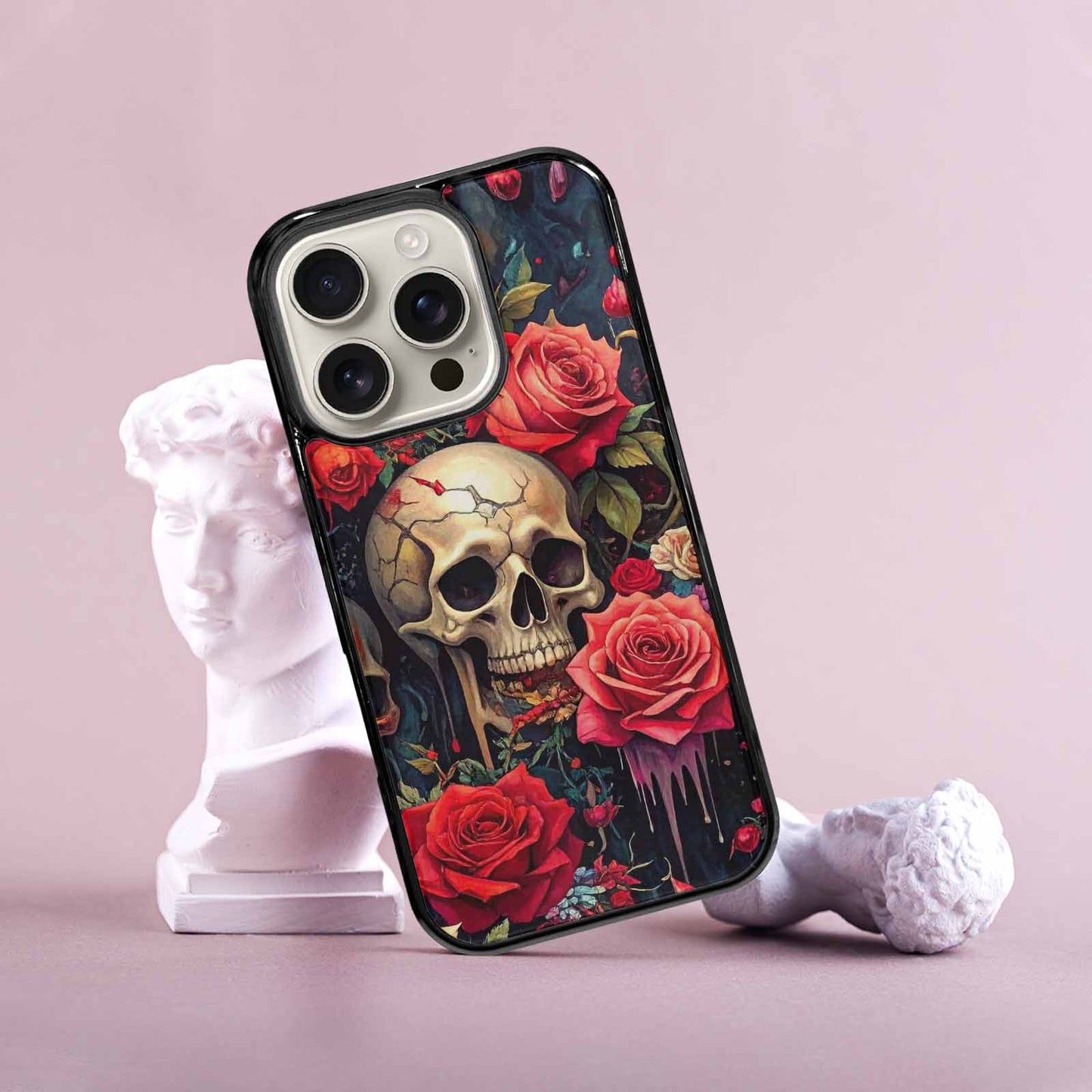 iPhone 16 Pro Case — Skulls And Rosesmelting Skulls A Agl, Custom Phone Case