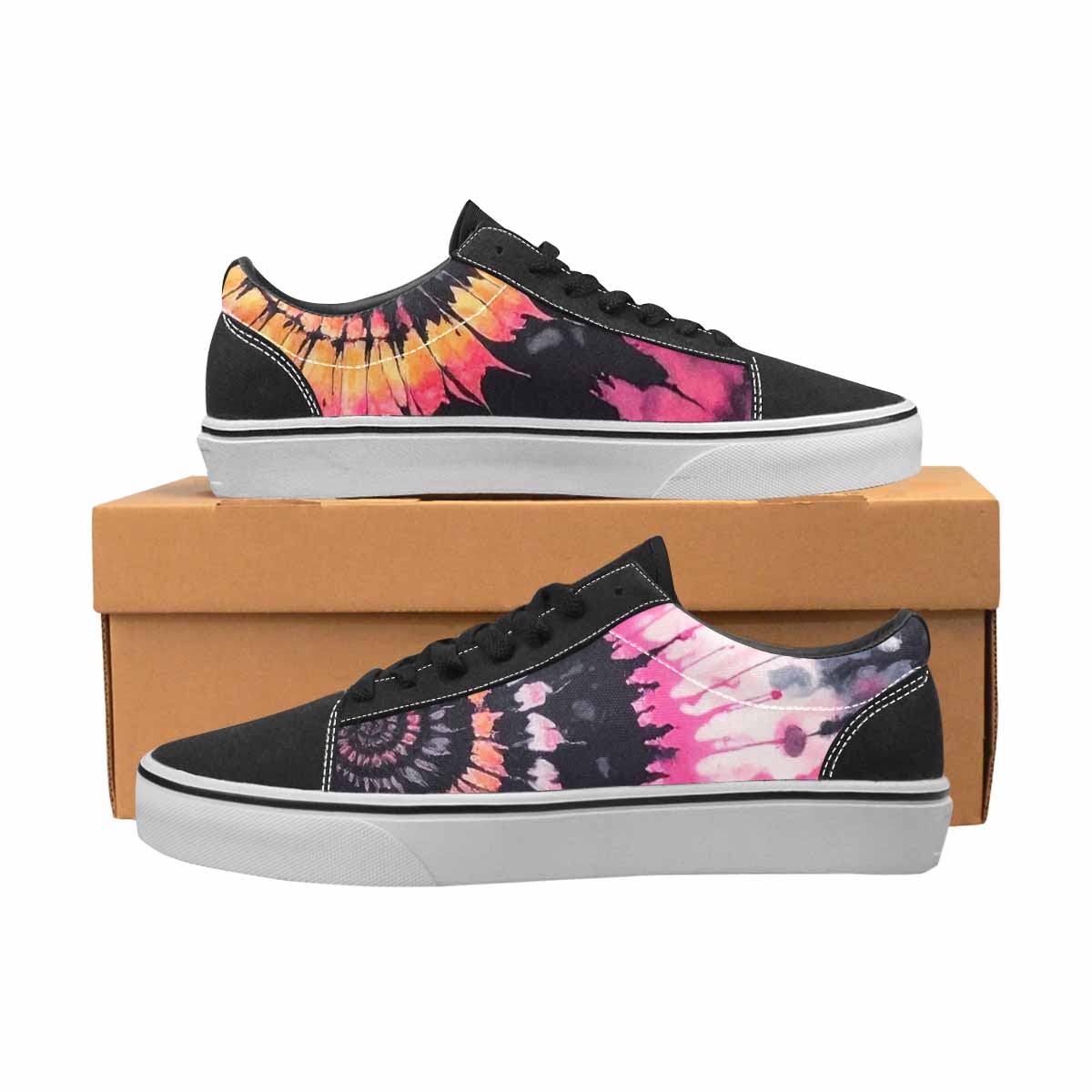 WOMEN'S Tie Lace-Up Canvas Melting Art Sneakers