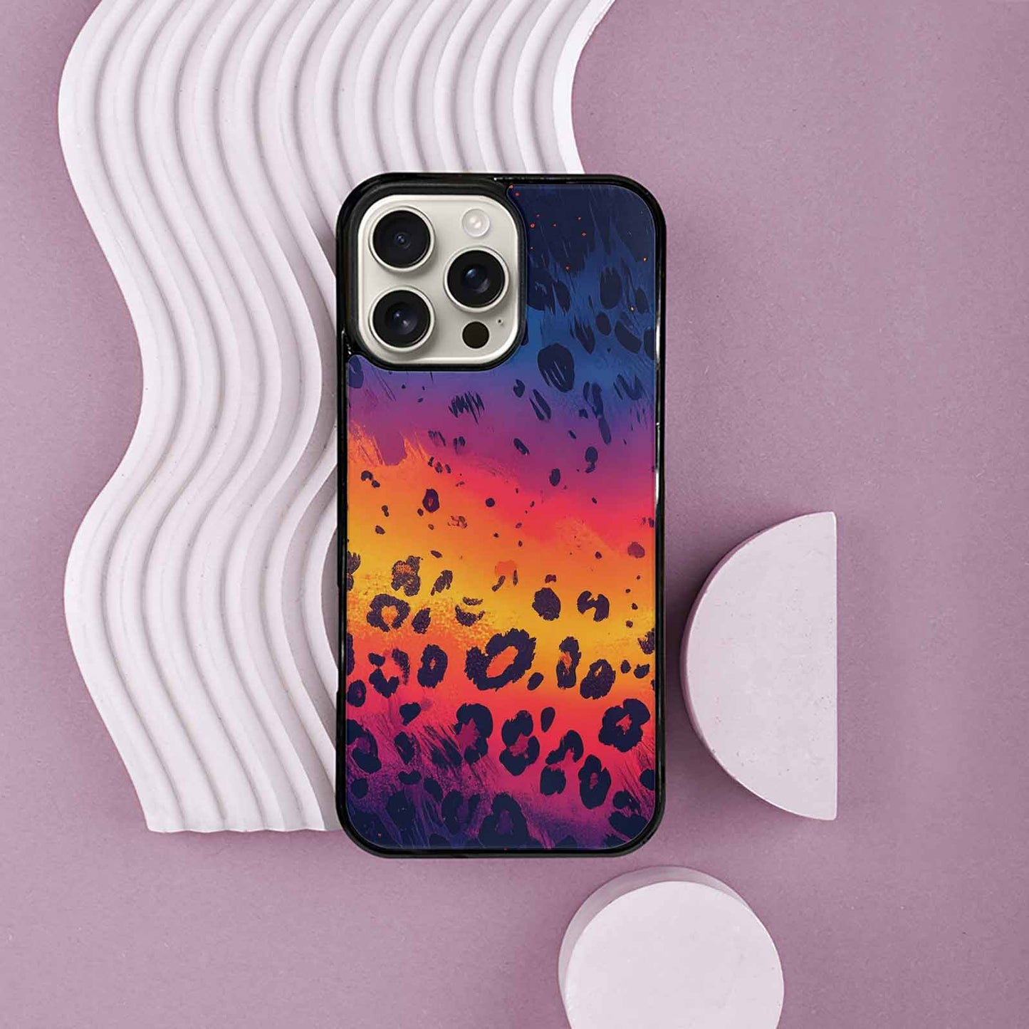 iPhone 16 Pro Max Case — Leopard Print Gradient, Custom Printed Phone Case