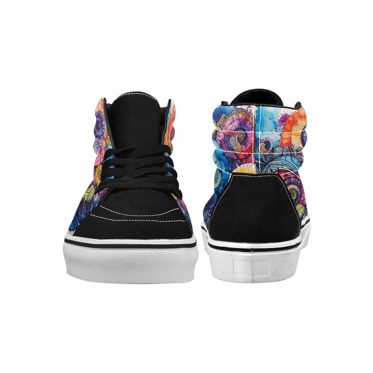 MEN'S Tie High Top Canvas Vibrant Chaos Sneakers