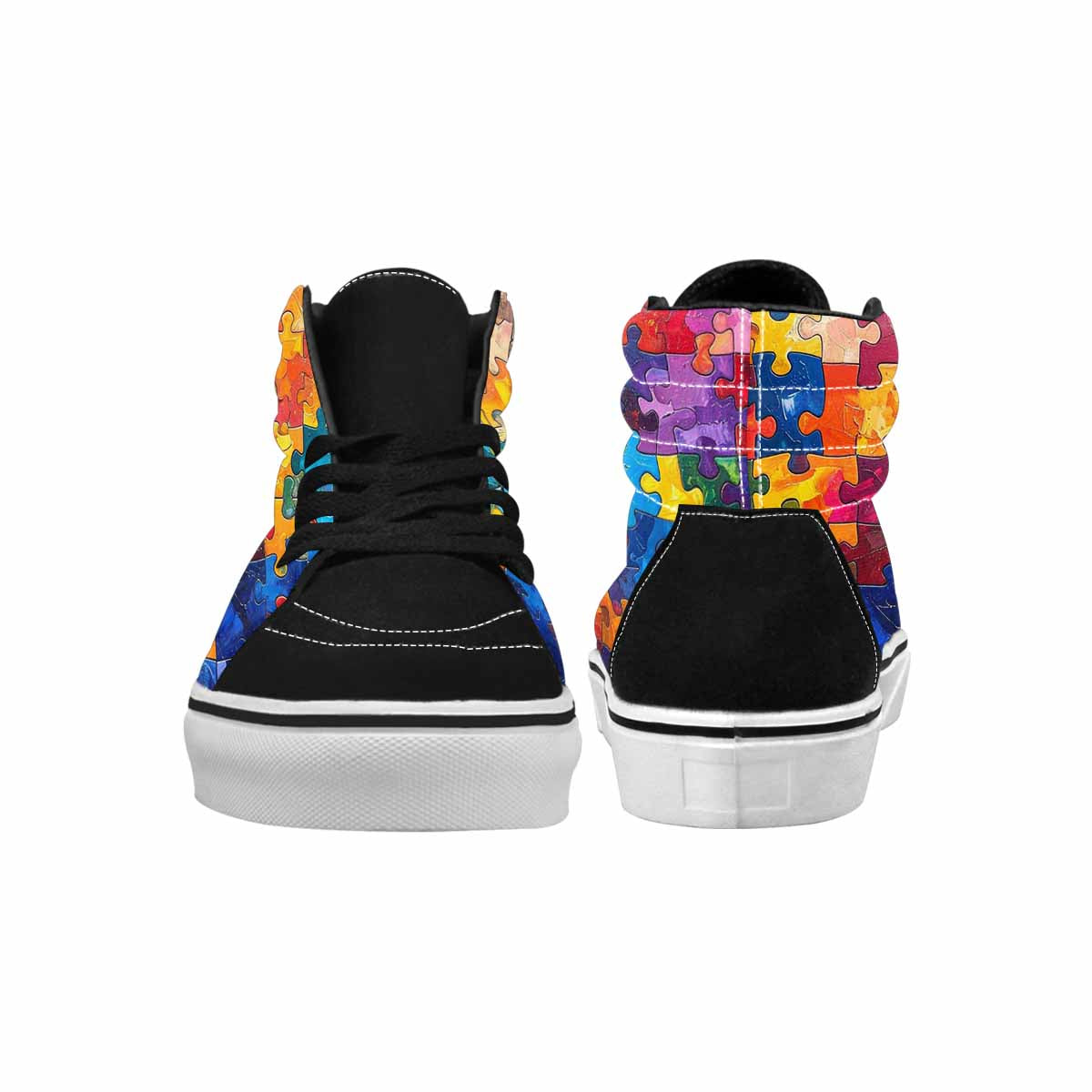 MEN'S Autism Puzzle Pieces High Top Canvas Dreamcore Shoes