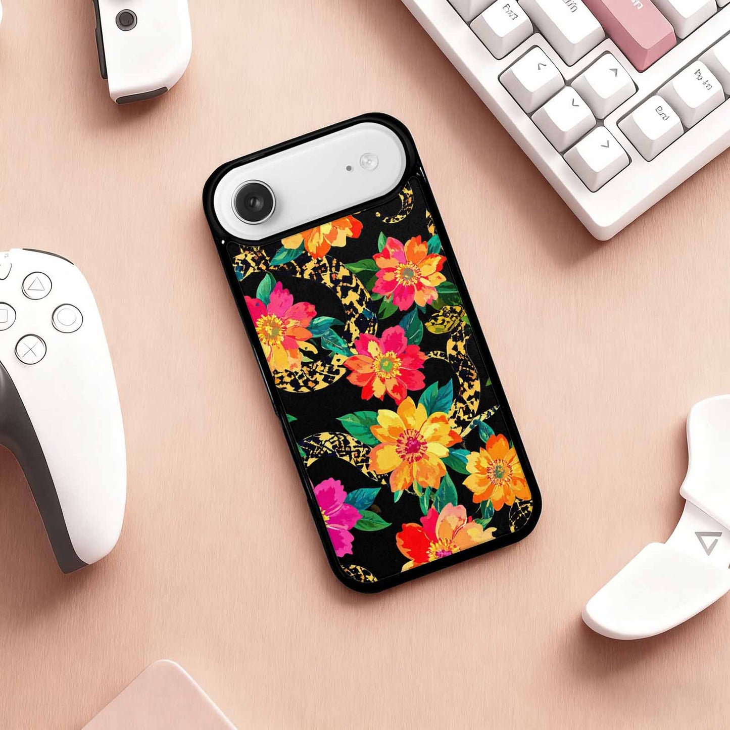 iPhone 17 Air Case — Floral Snake Print Floral, Personalized Phone Case