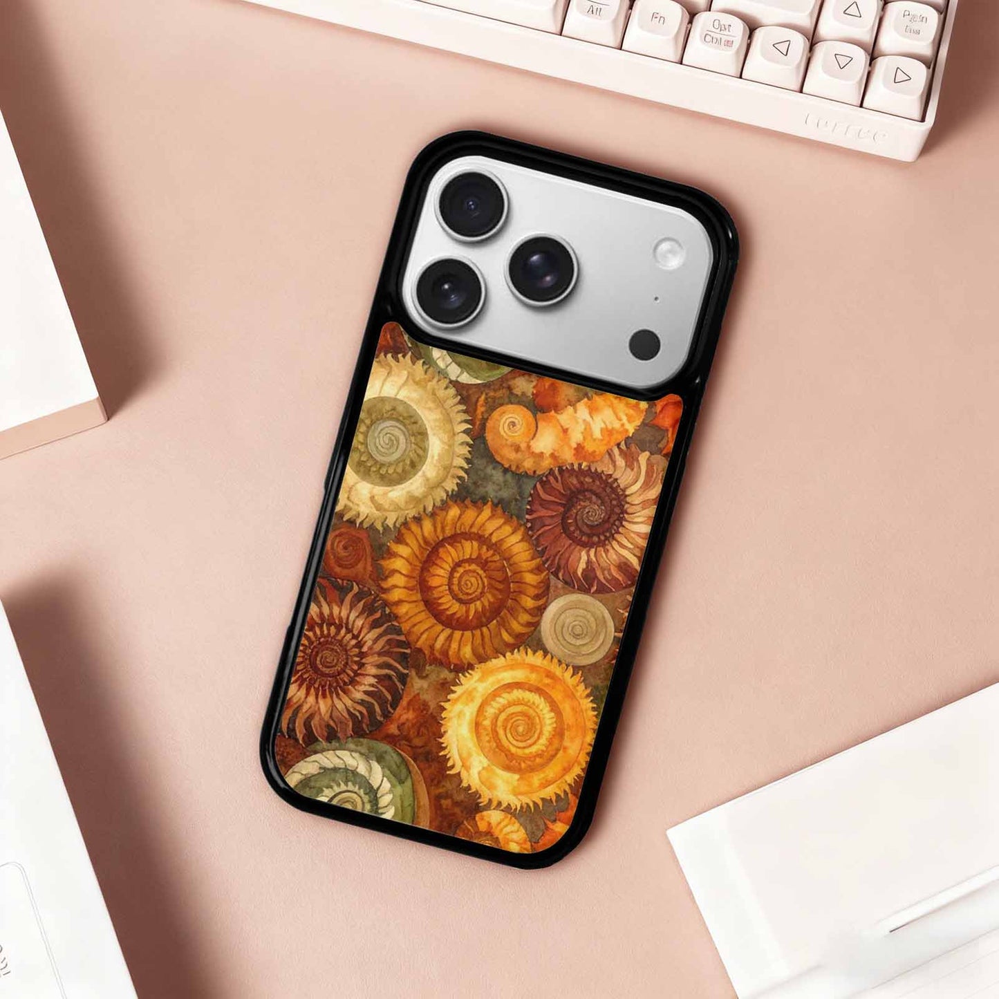 iPhone 17 Pro Case — Tie Dye Earth Tones Blended Tie, Custom Made Phone Cover