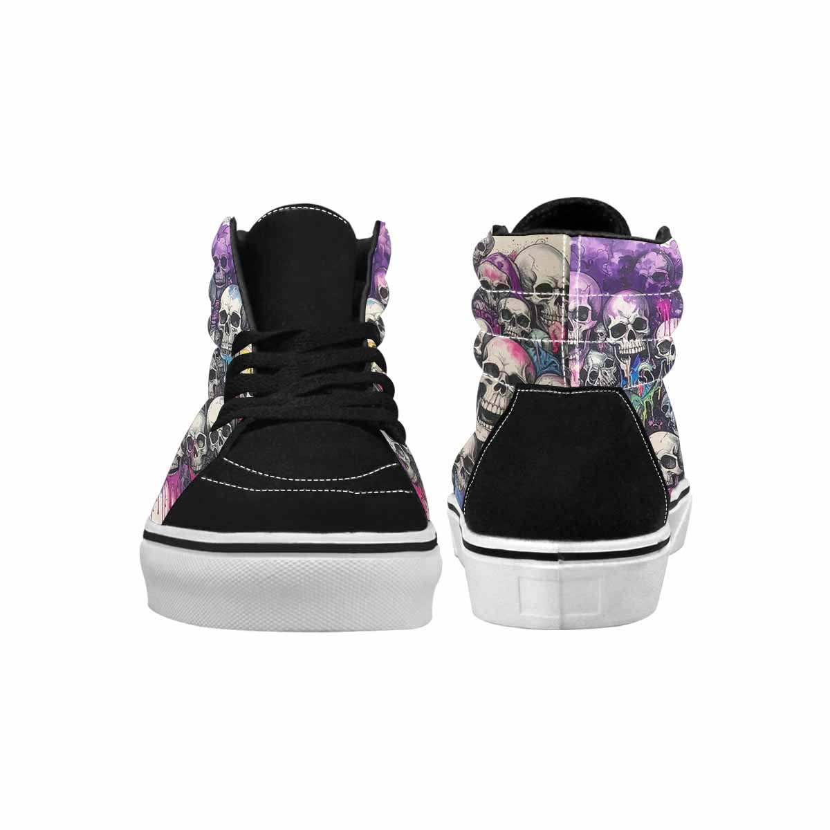 MEN'S Rainbow From Skull S High Top Canvas Vibrant Chaos Sneakers