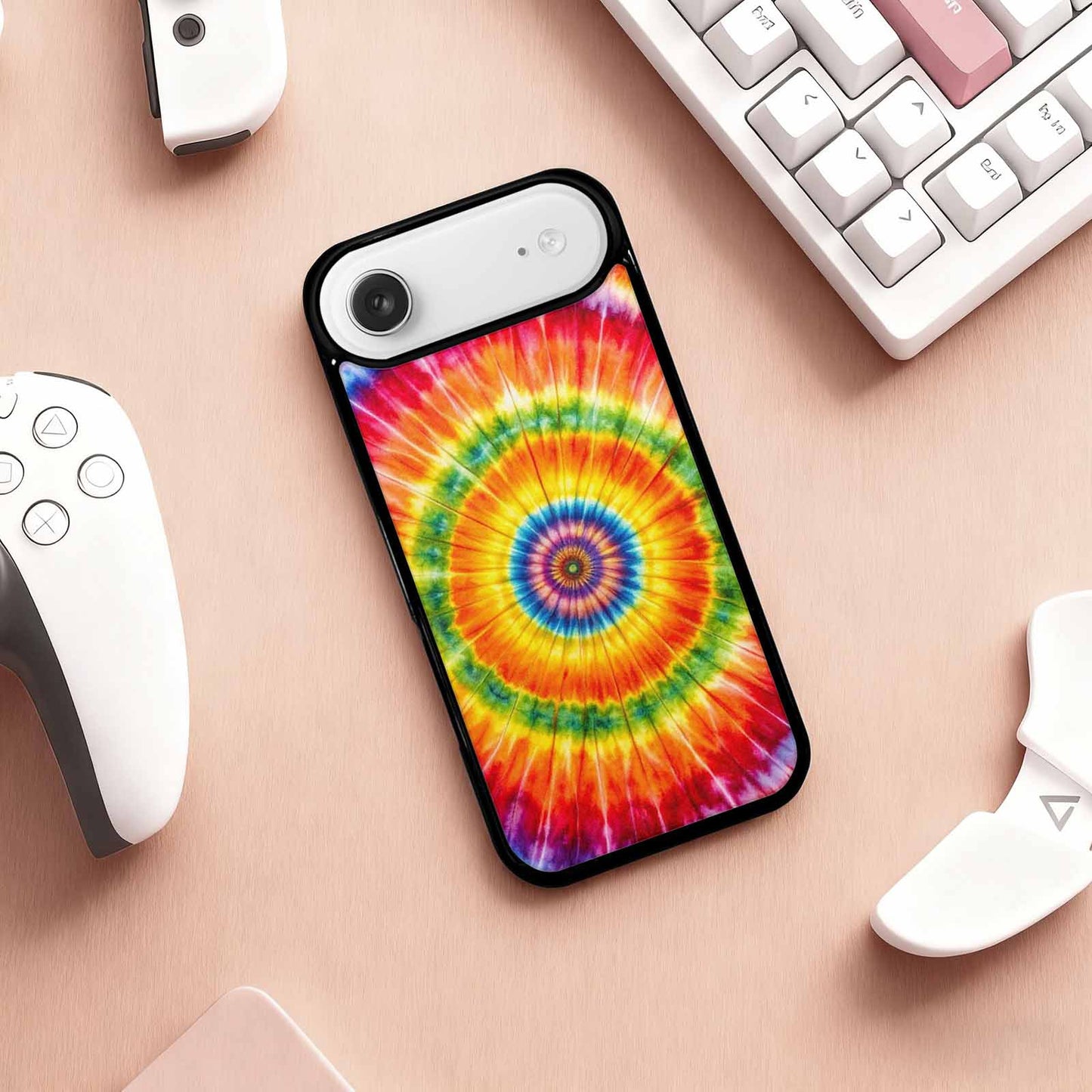 iPhone 17 Air Case — Tie Dye Rainbow Spiral Tie Dye, Custom Art Phone Cover