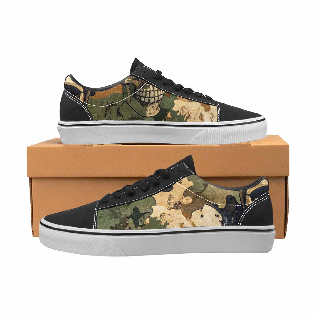 MEN'S Military Camo Skull Canvas Lace-Up Y2K Sneakers