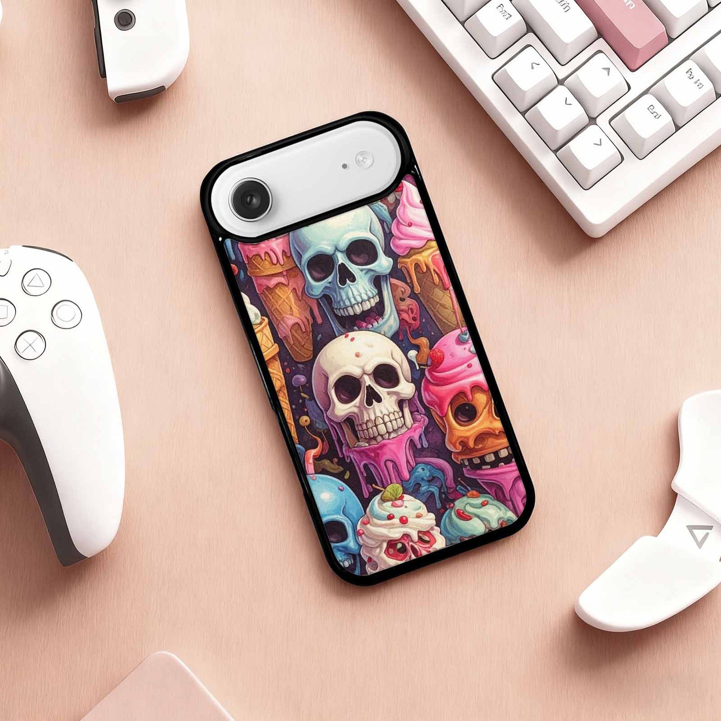 iPhone 17 Air Case — Ice Cream Monsters Skullsmelti Gothic Skulls, Custom Printed Phone Case