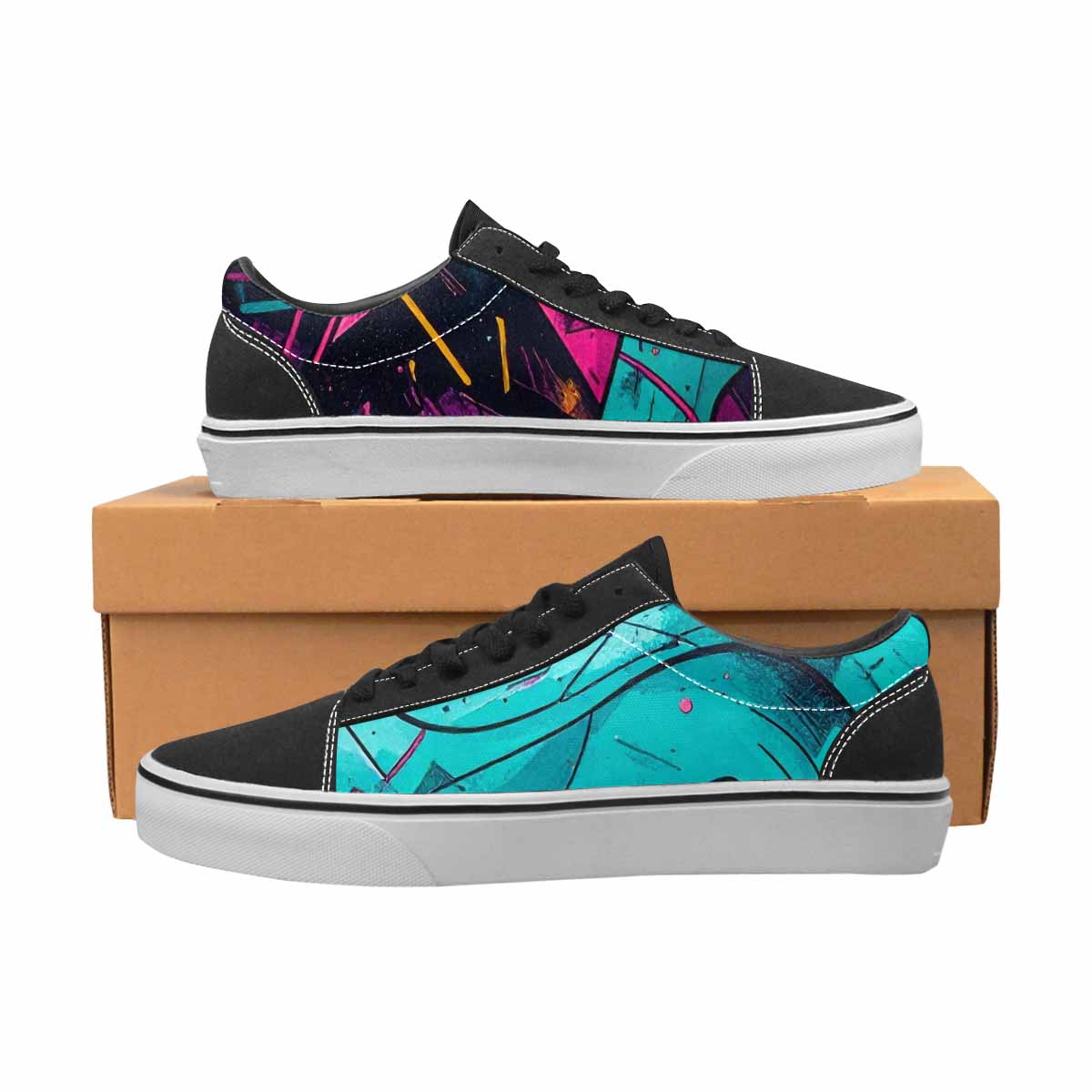 WOMEN'S 80S Retro Print Canvas Lace-Up Aesthetic Shoes