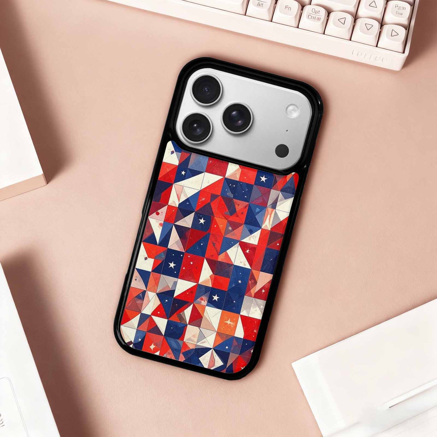 iPhone 17 Pro Case — Small American Flag Stars And Galaxy, Custom Phone Case