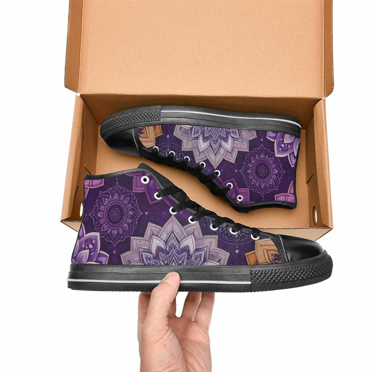 WOMEN'S Mandala High Top Canvas Dreamcore Sneakers