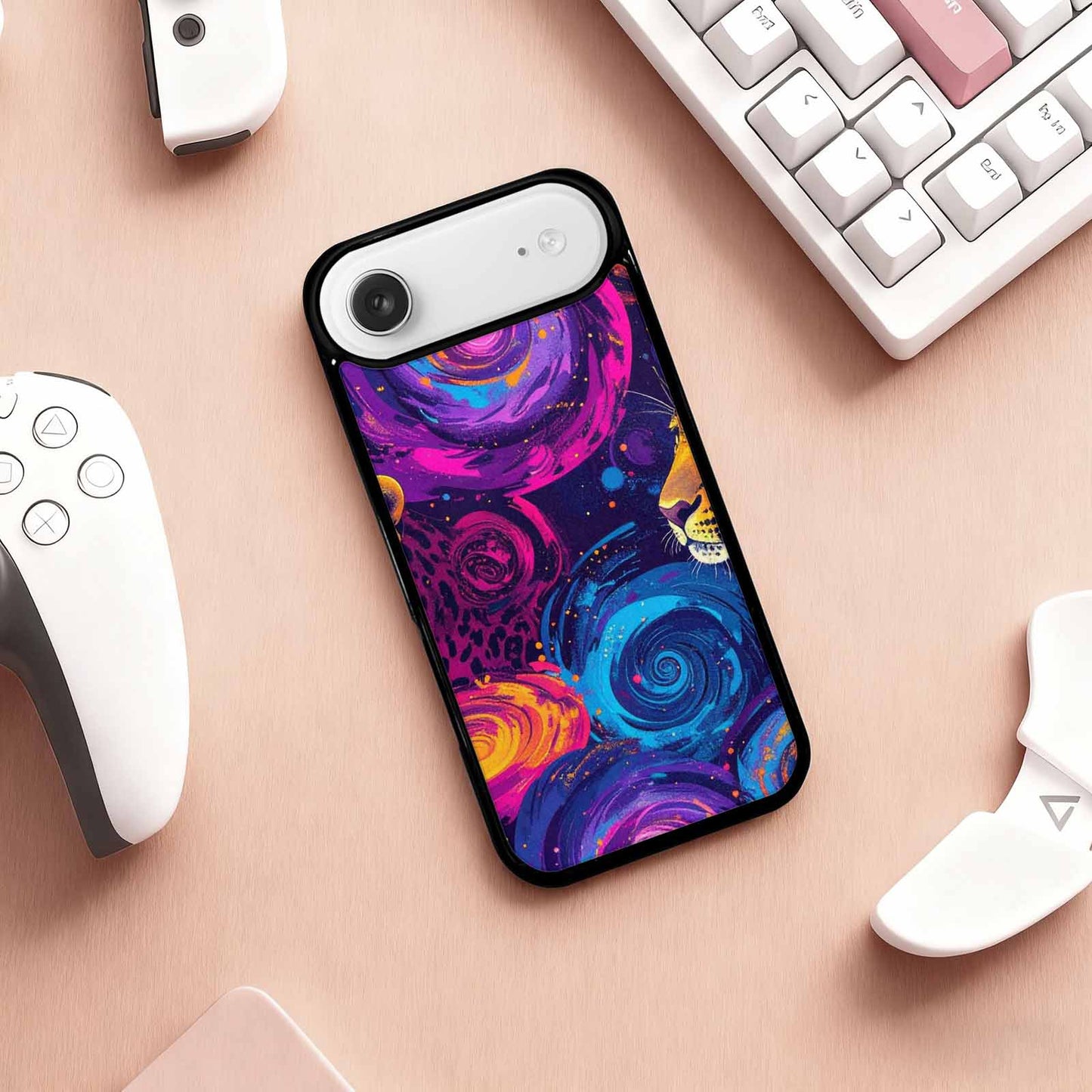 iPhone 17 Air Case — Leopard Print Galaxy Seamless Pattern Animal, Custom Print Case Cover