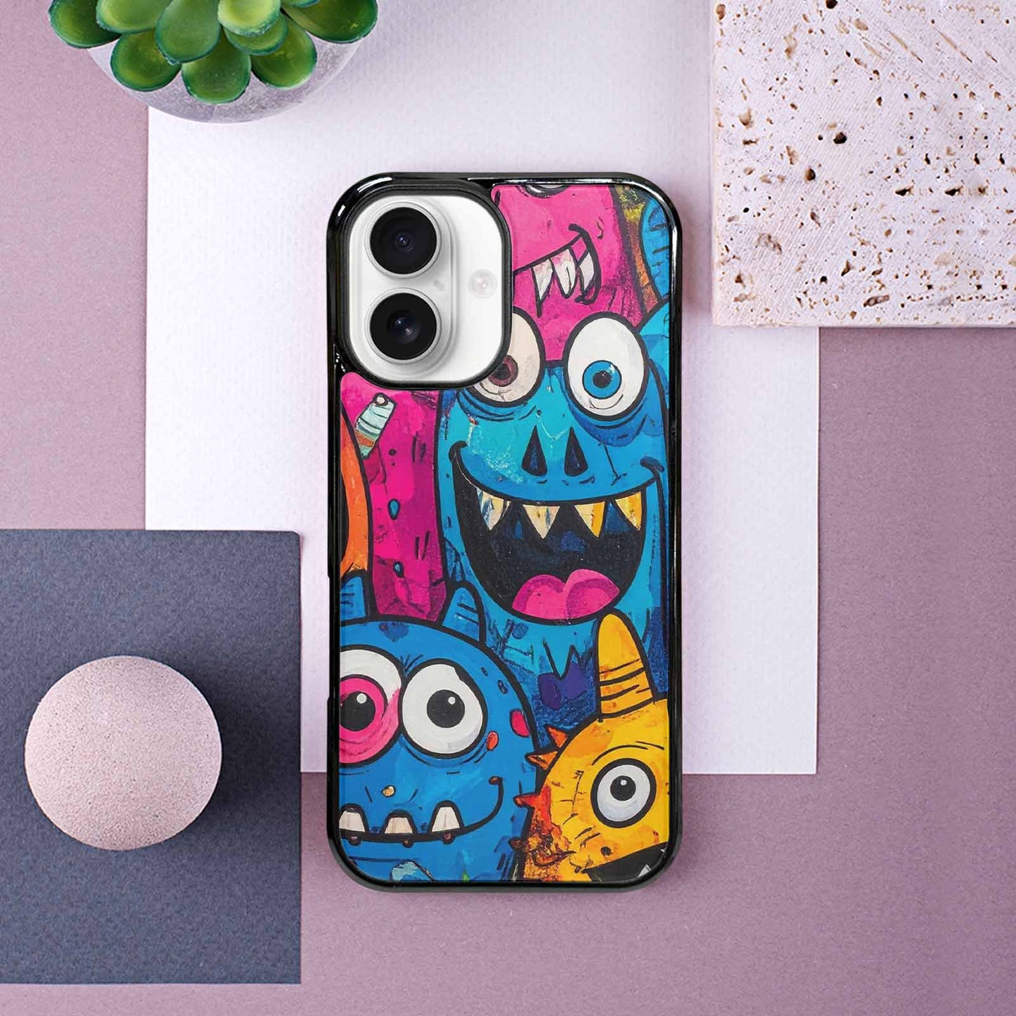 iPhone 16 Case — Goofy Cartoon Monster, Custom Print Case Cover